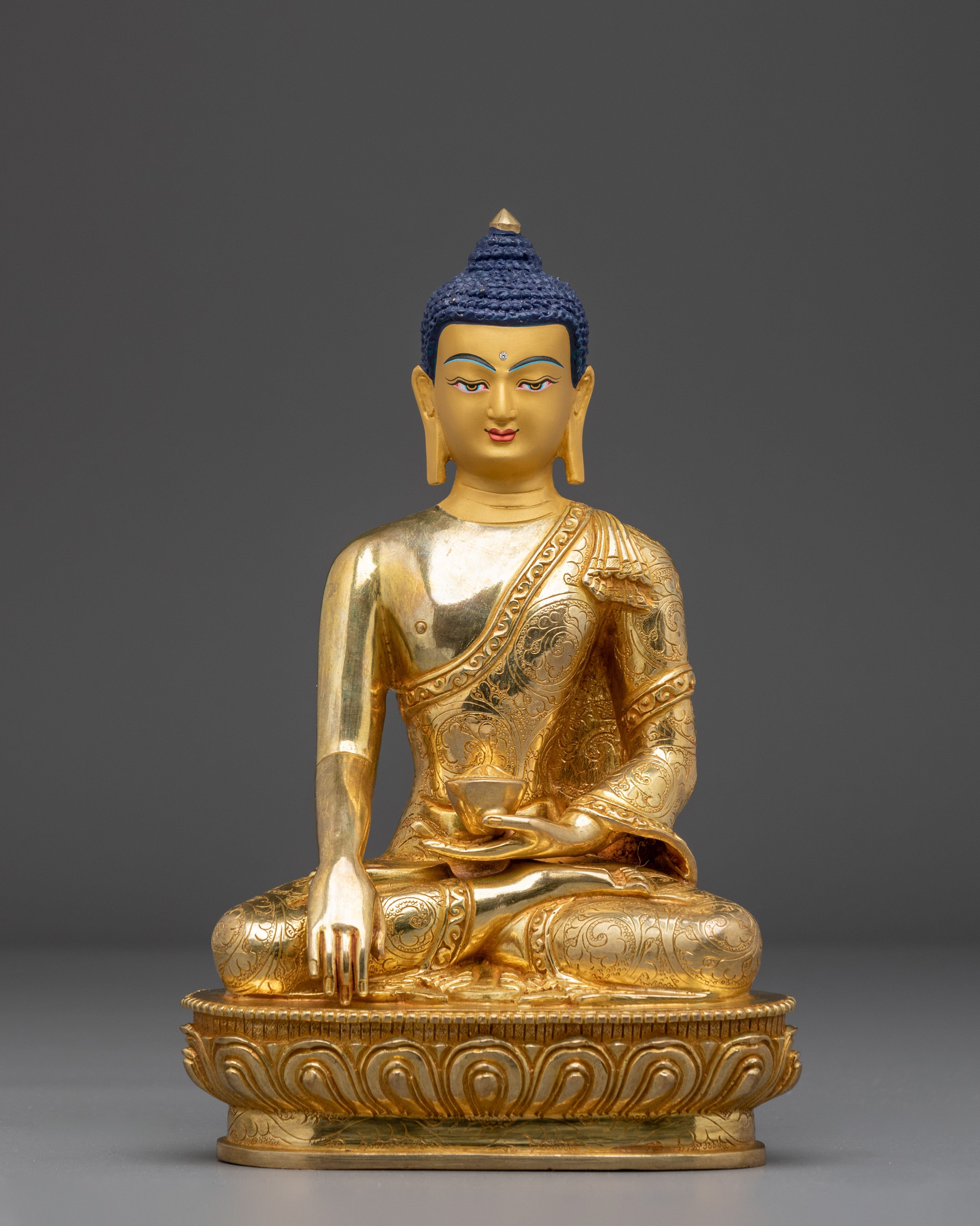 Handcrafted Shakyamuni Buddha Copper Sculpture