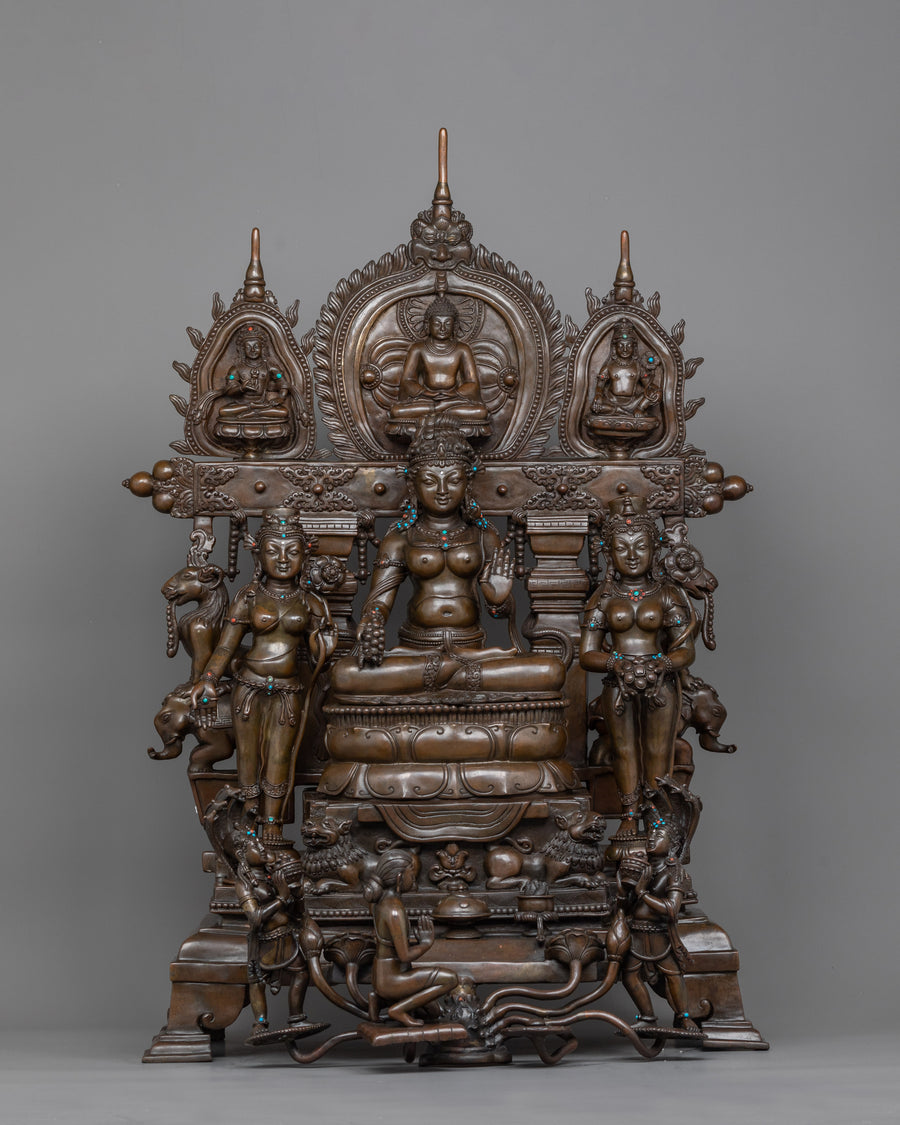 The Divine Trio: Green Tara, White Tara, and Bhrikuti