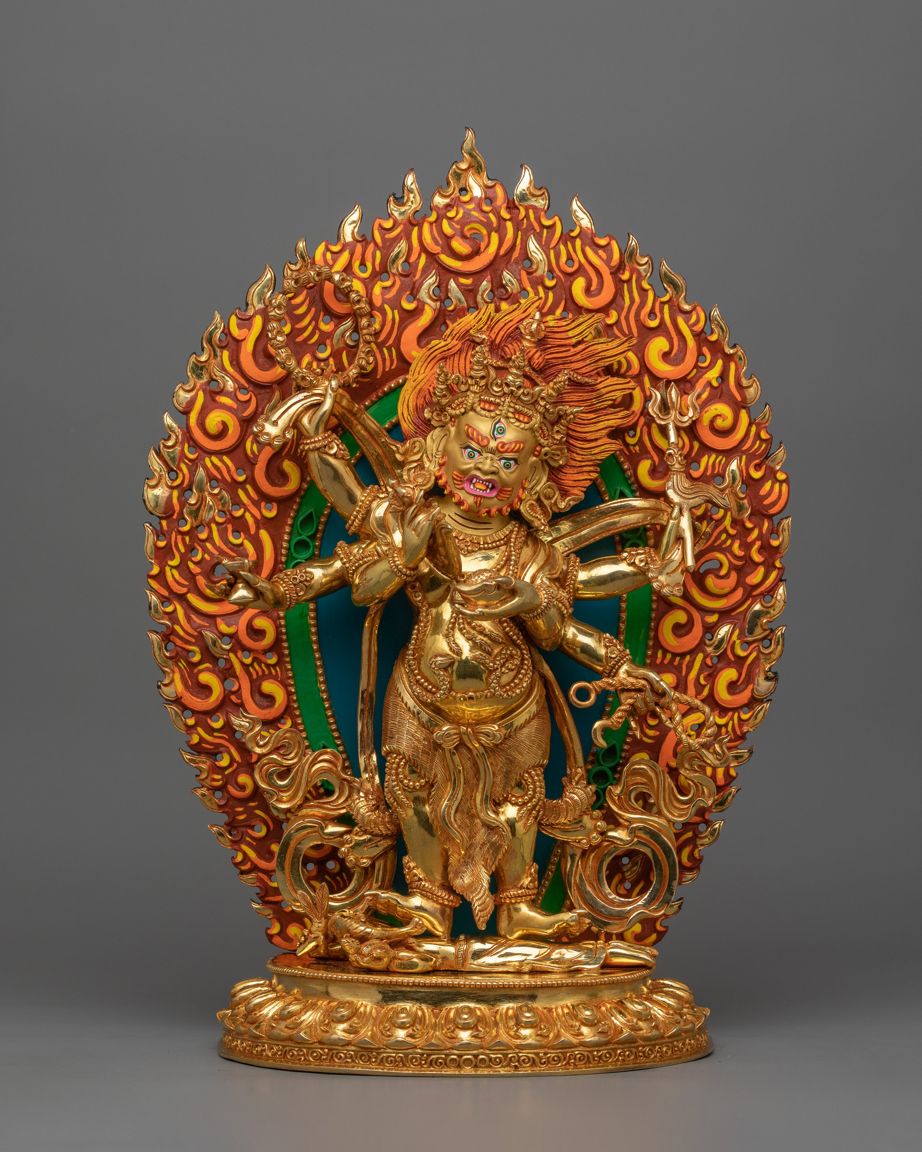 Three Eyes Mahakala Sculpture |  The Supreme Protector of Dharma