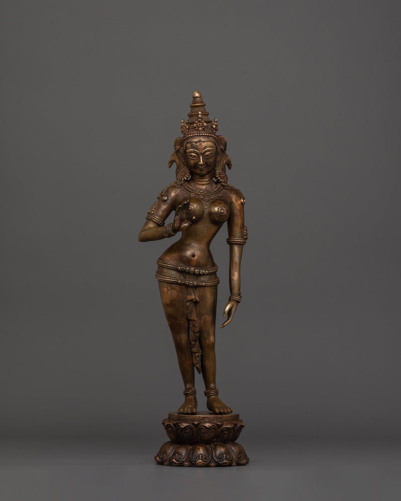handmade-statue-of-standing-green-tara