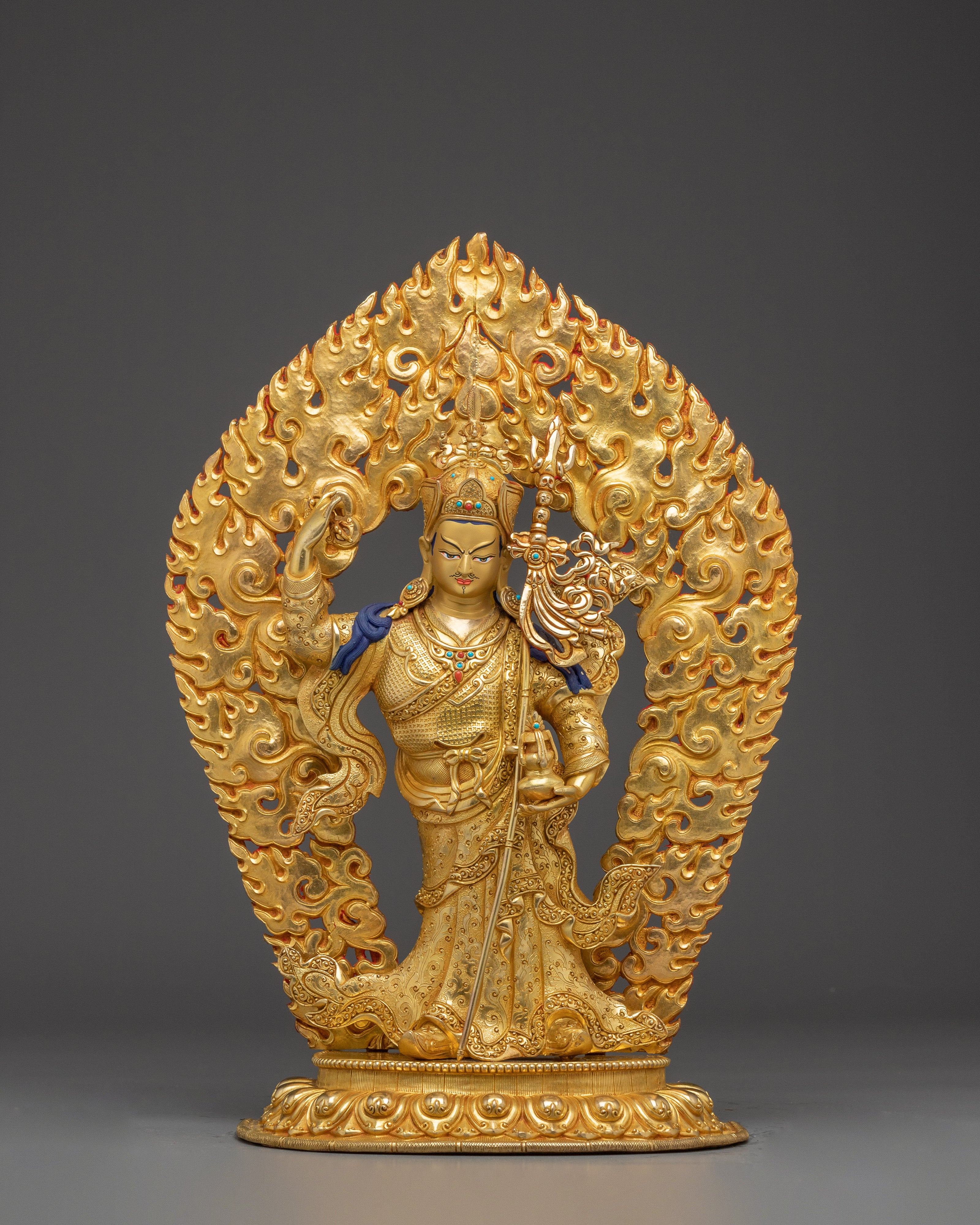 Golden Statue of Standing Guru Rinpoche