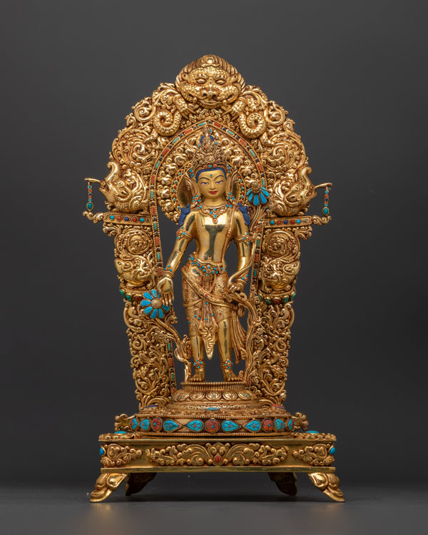 Standing Lokeshwor with Regal Throne