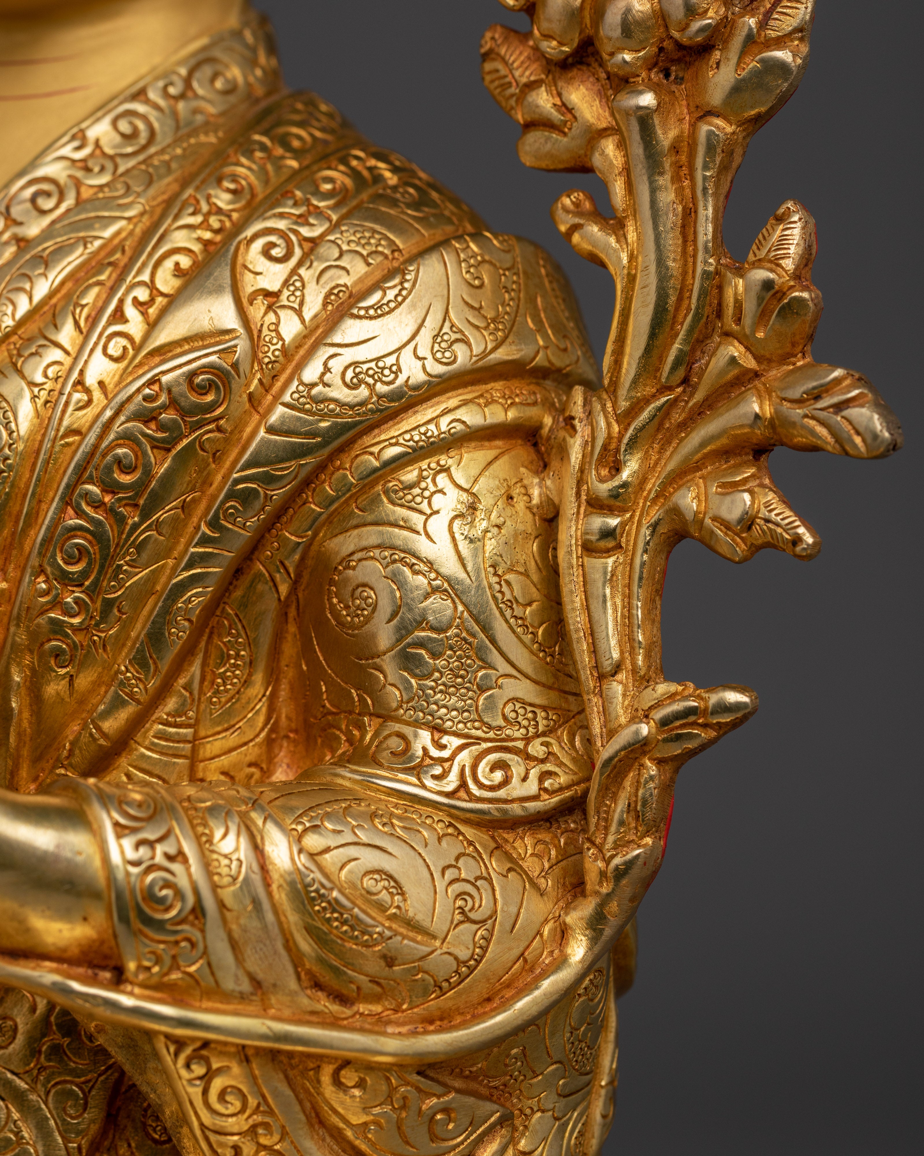 Golden Tshongkhapa Set Statue | Great Scholar and Spiritual Master