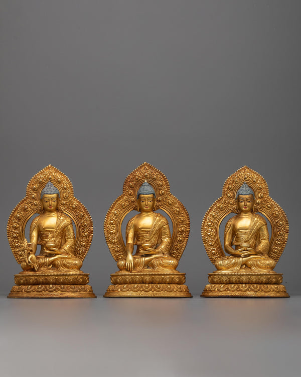 small buddha statue set 