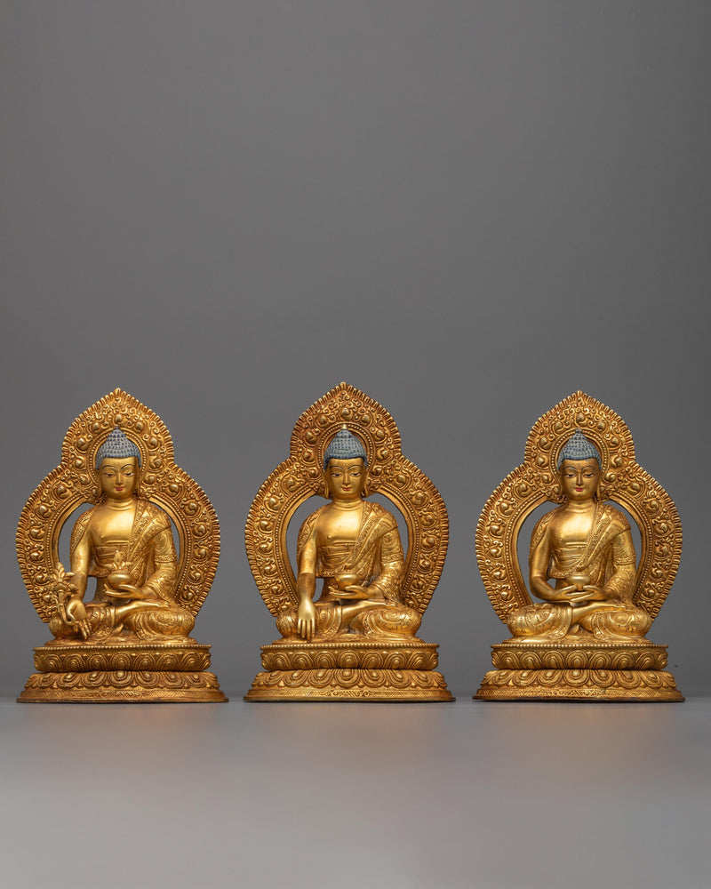 small buddha statue set 