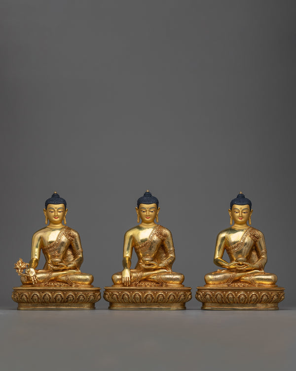 Three Buddha Set Statue 