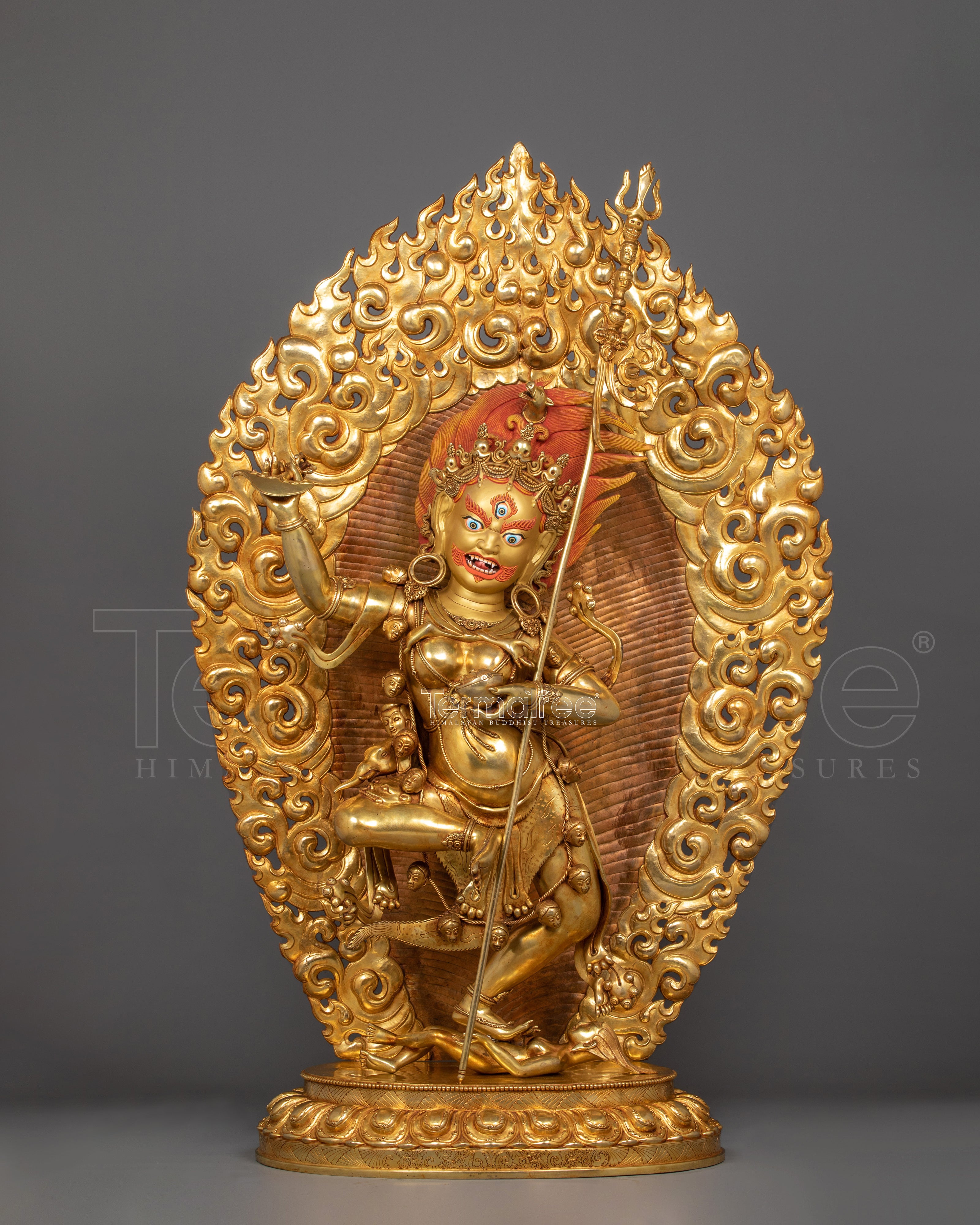 Handmade Golden Statue of Troma Nagmo  | Symbol of Power, and Spiritual Transformation