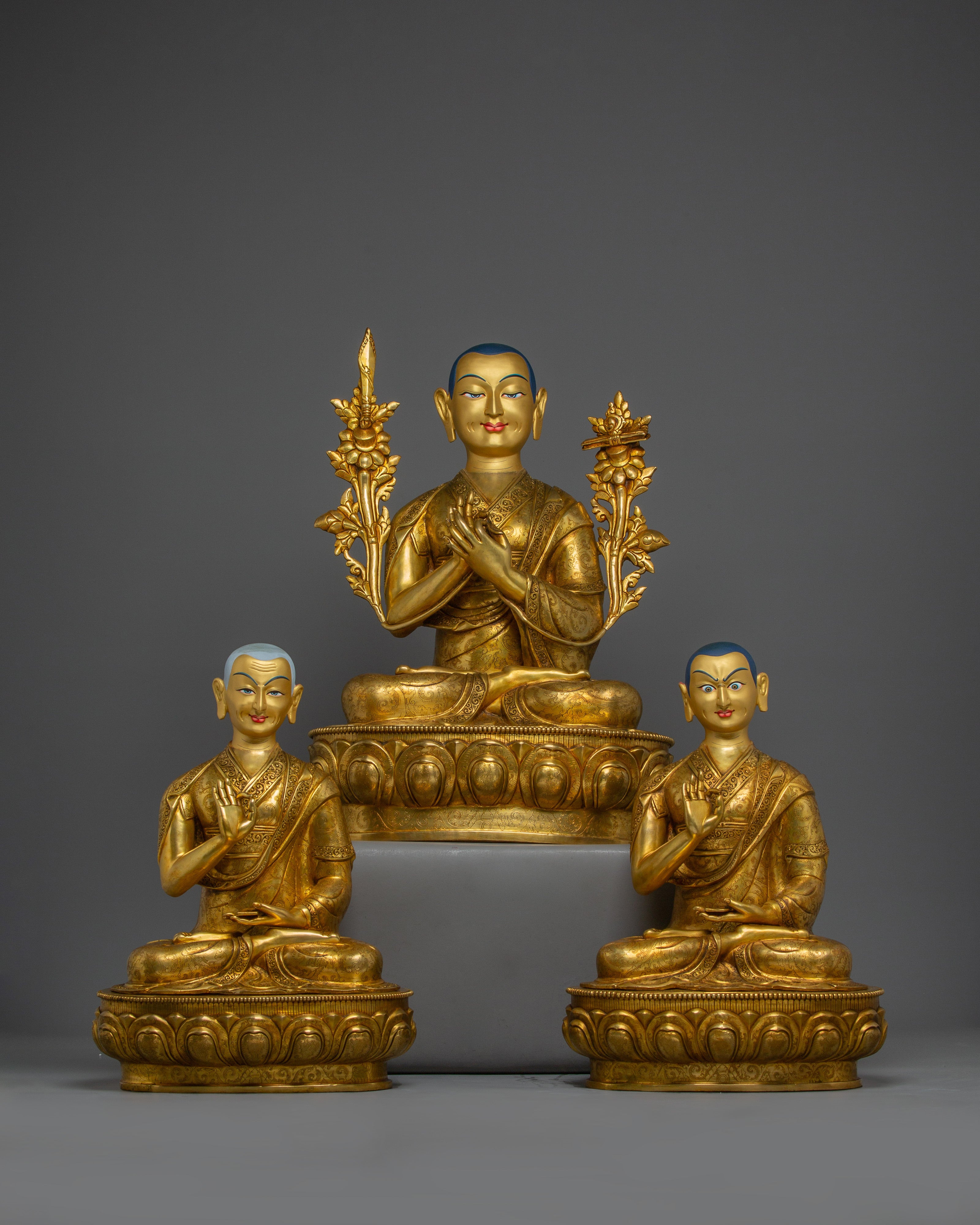 Tsongkhapa Statue set: Powerful Spiritual Artwork 