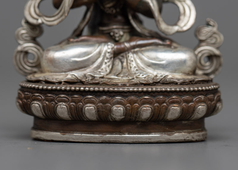 Small Vajradhara Statue | Silver-Plated Symbol of Ultimate Buddhahood