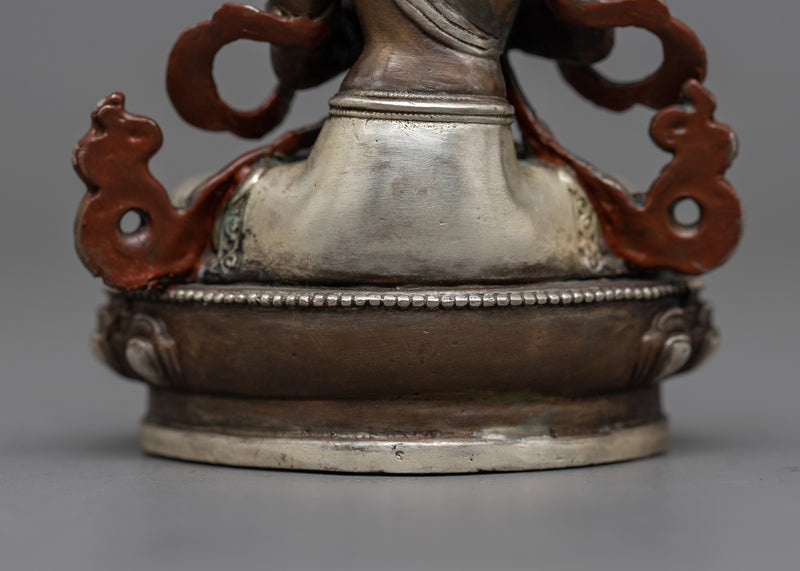 Small Vajradhara Statue | Silver-Plated Symbol of Ultimate Buddhahood