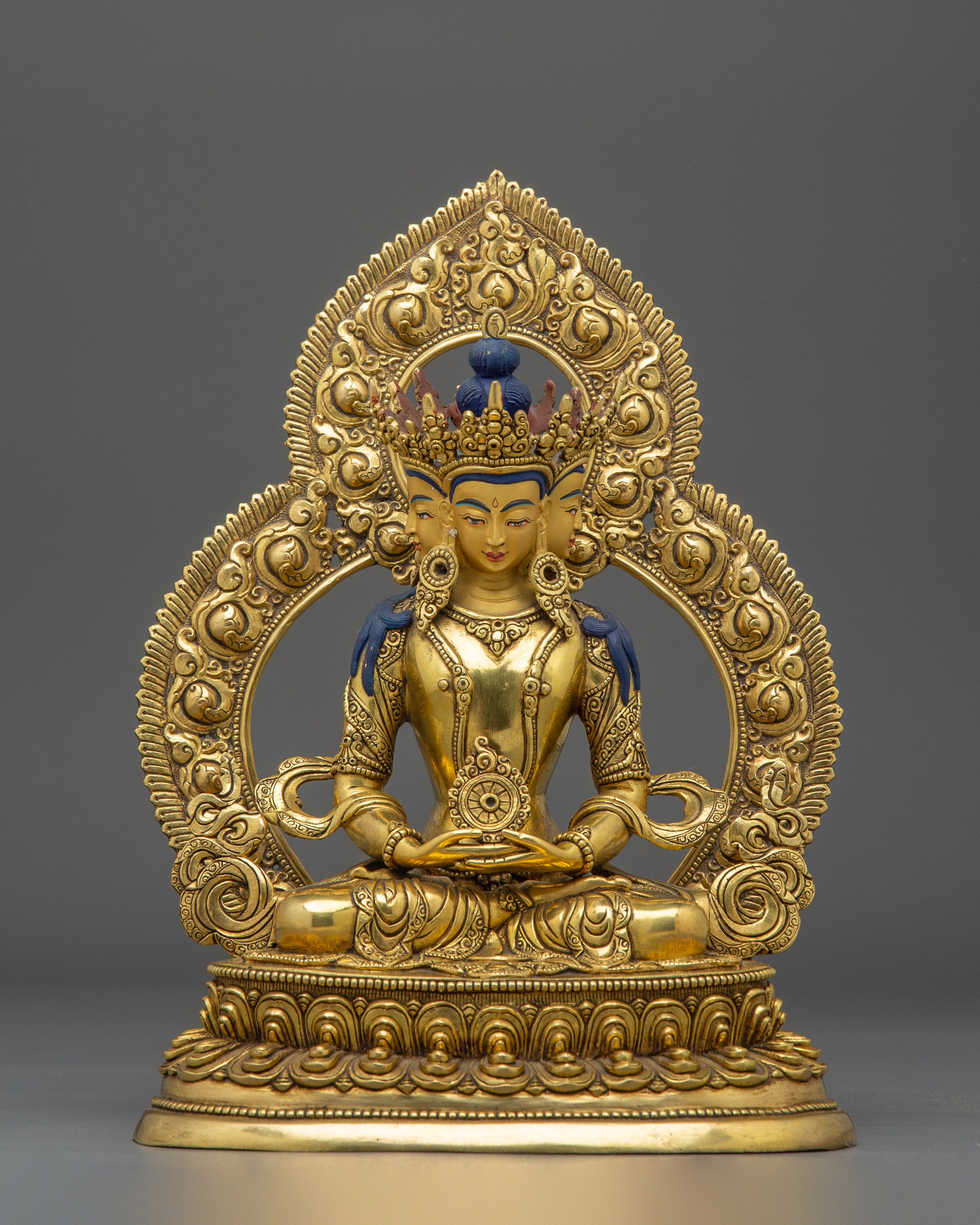 Four-Headed Vairocana Golden Statue
