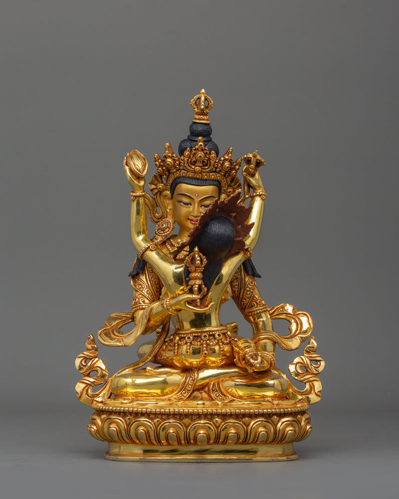 Himalayan Statue of Vajrasattva with consort | The Union of Wisdom and Compassion