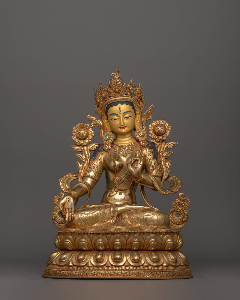 handcrafted-statue-of-white-tara
