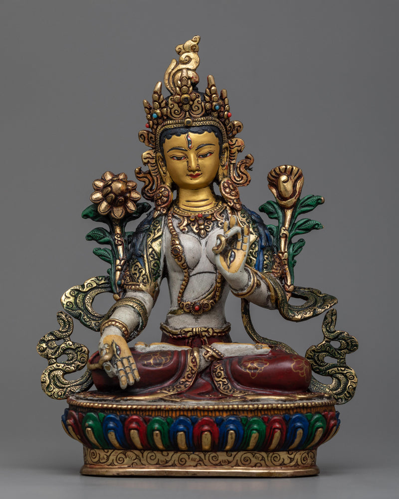 white tara goddess statues