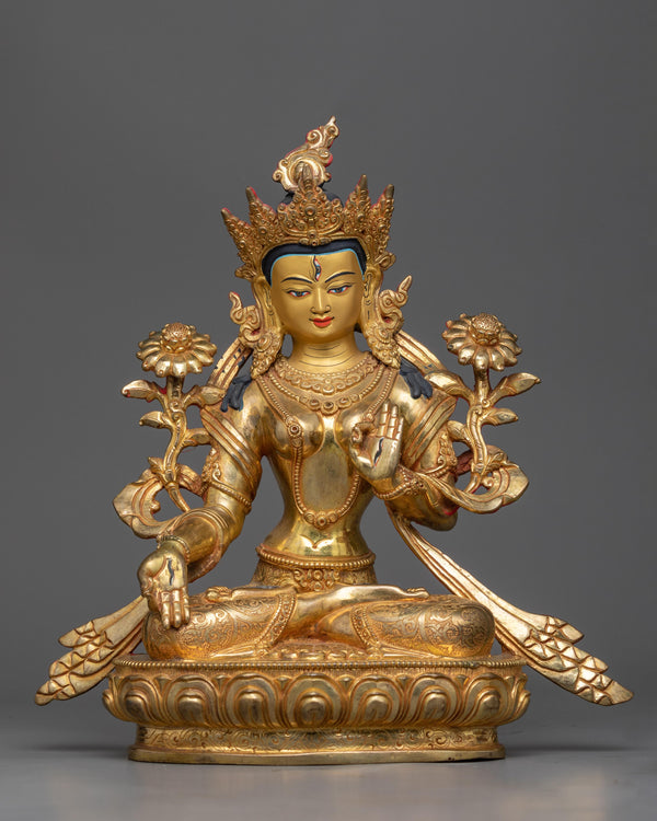 Copper Statue of white-tara