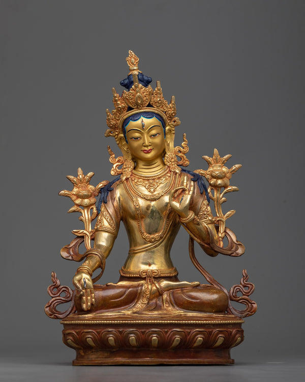Female Goddess White Tara Statue