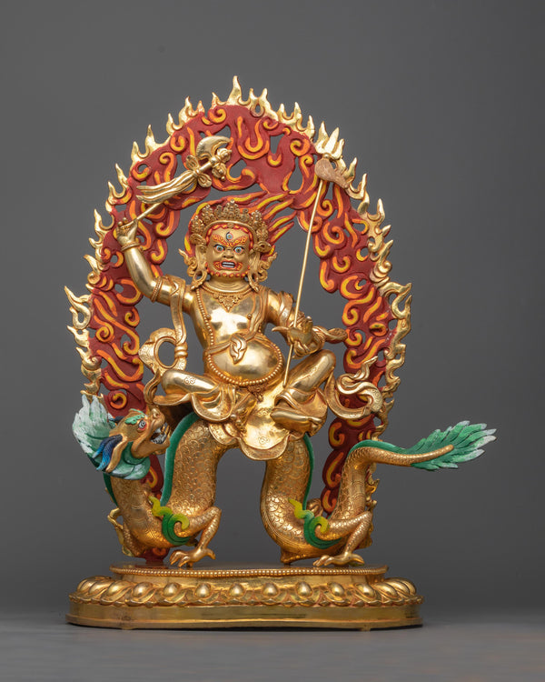 white-dzambhala-on-dragon-sculpture
