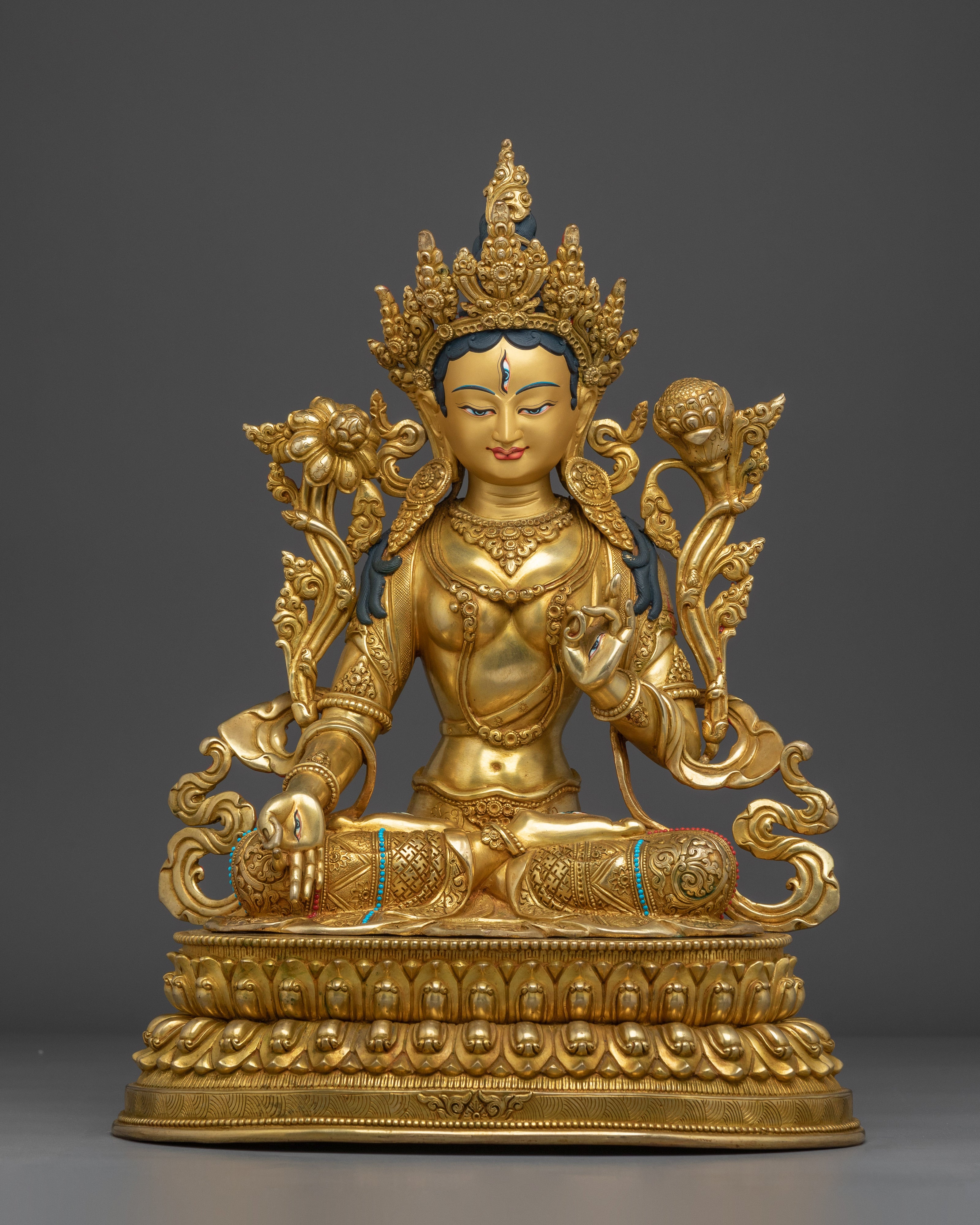 Golden Sita Tara Handmade Statue