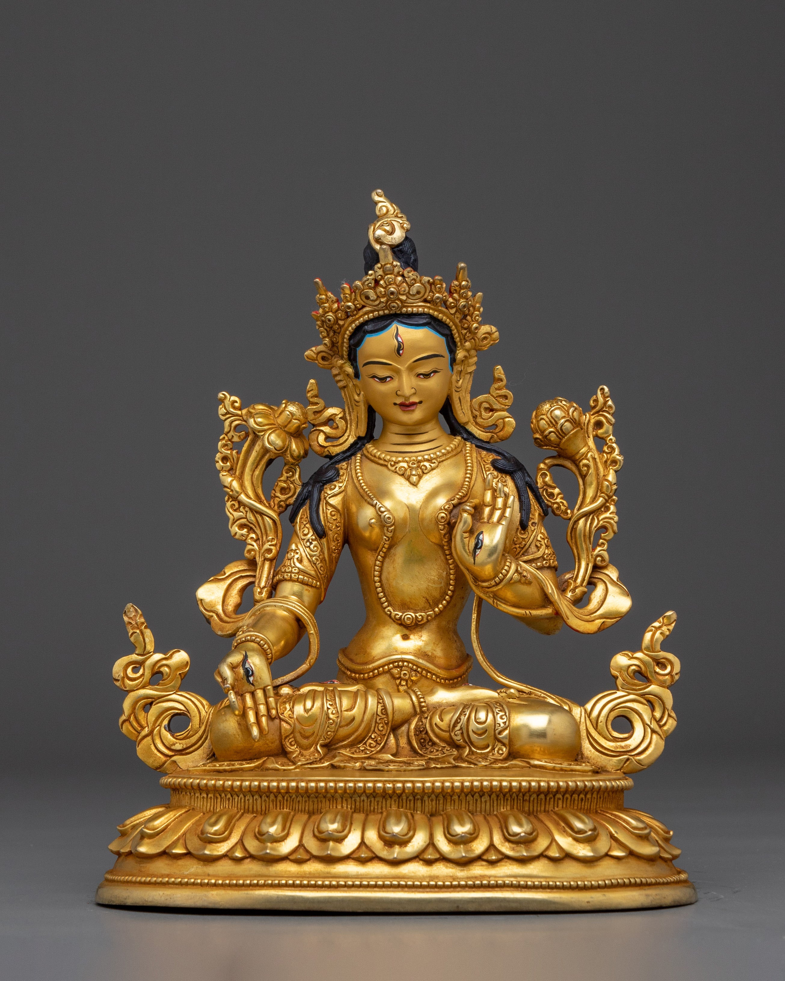 Longevity Deity White Tara | Tibetan Buddhist Figure for Spiritual Gro