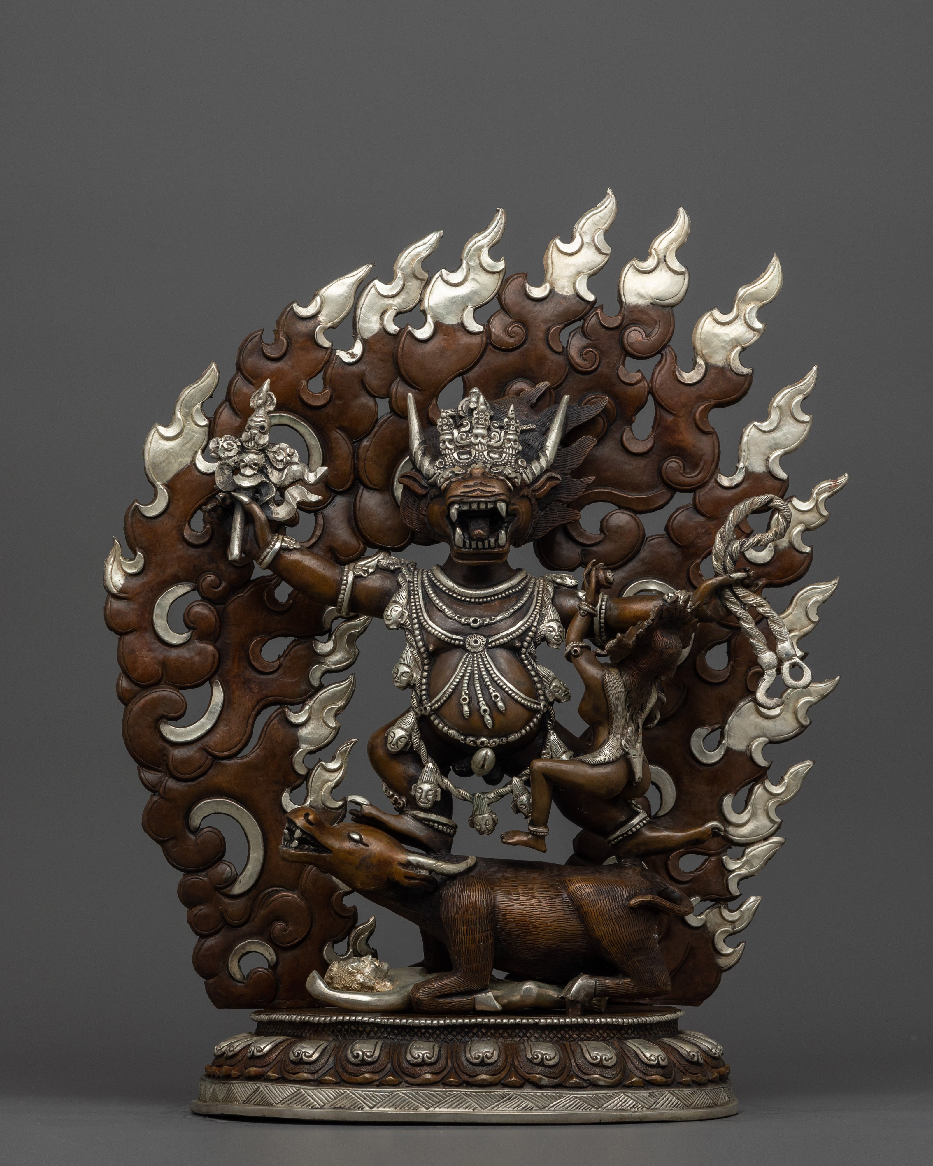 Wrathful Deity Dharmaraja Yama Statue | Embodiment of Compassion