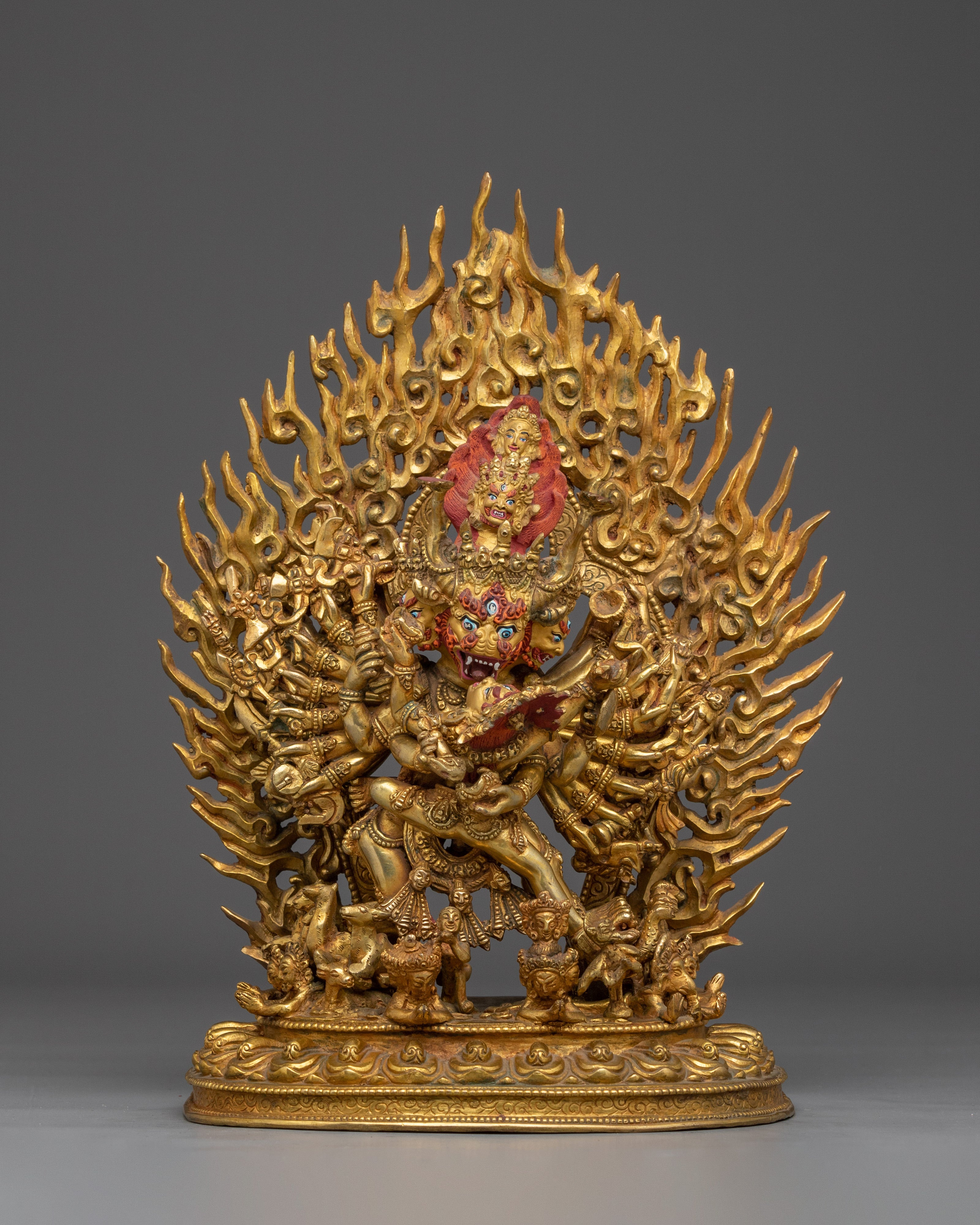 Yamantaka with Vajravetali Statue