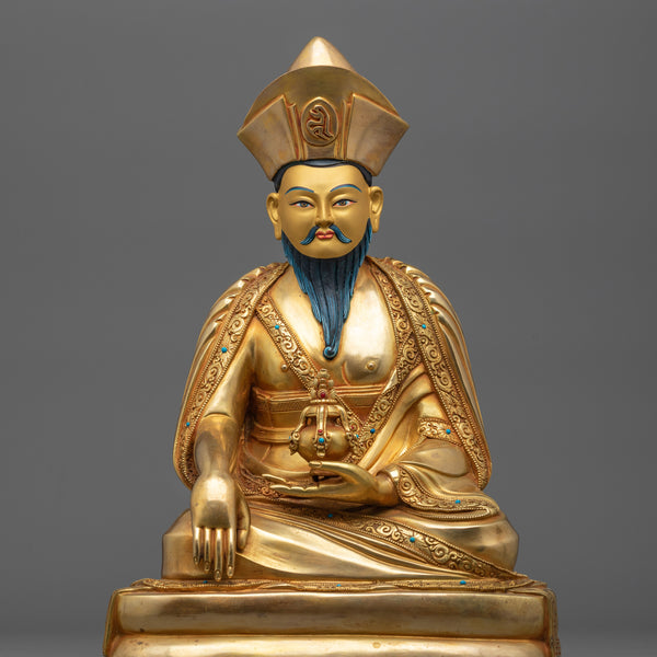 多腕の金属製神像Gold Plated Namgyal Statue 多腕の金属製神像Gold