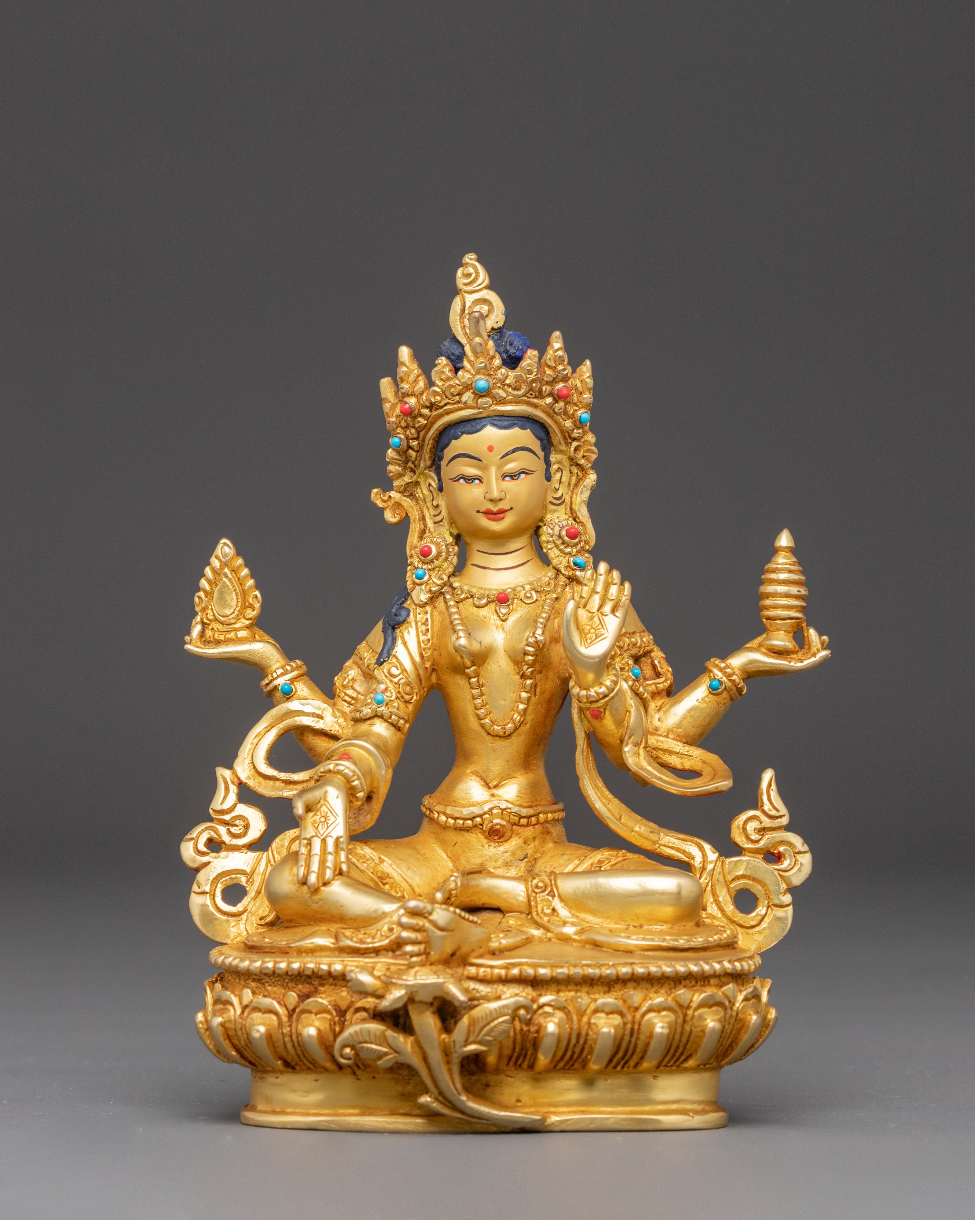 Laxmi Devi Golden Statue | Hindu Goddess of Wealth and Prosperity