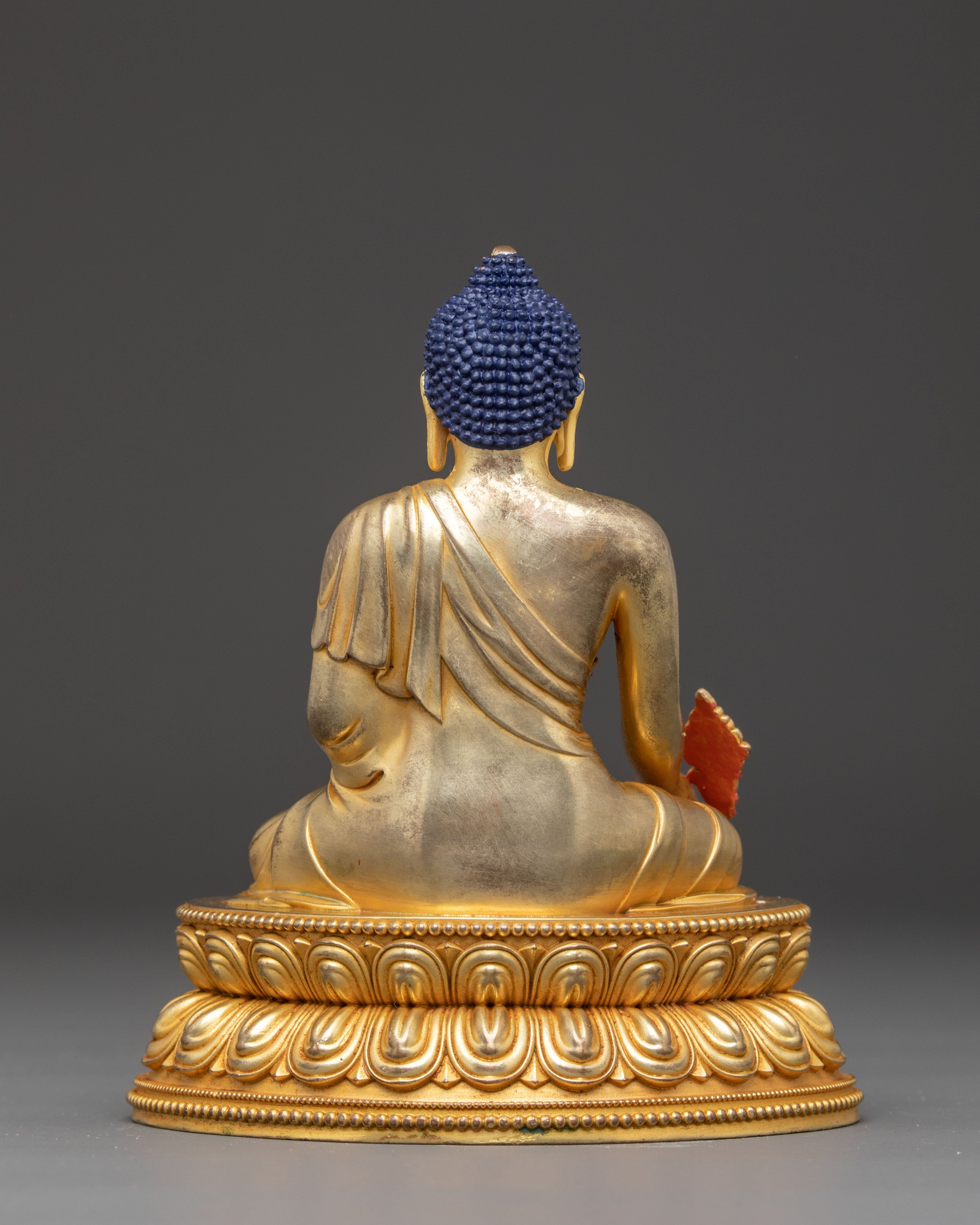 Machine-Made Copper Statue of Healing Buddha Bhaisajyaguru | Symbol of Health