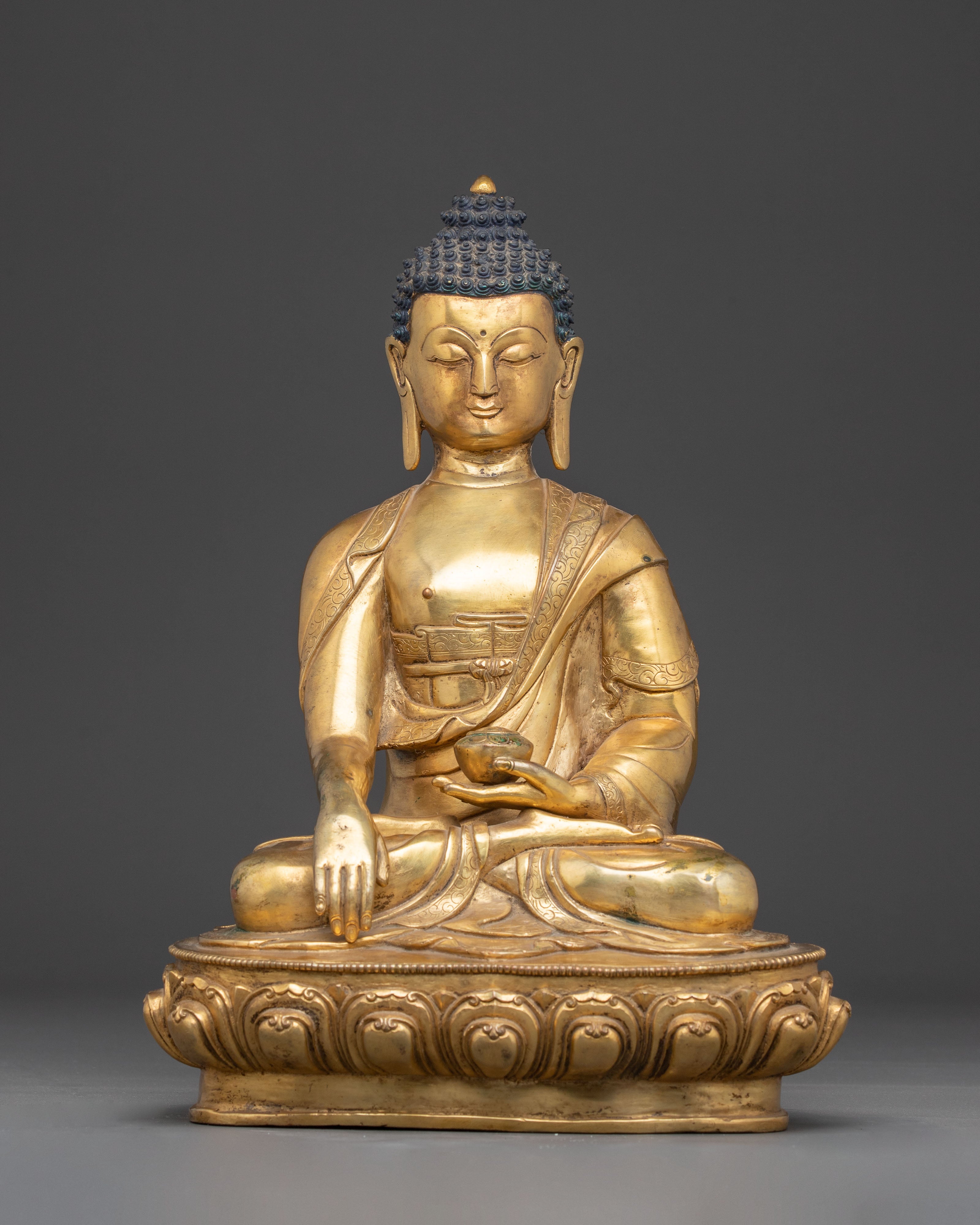 Himalayan Handmade Statue of Historical Buddha Shakyamuni Buddha