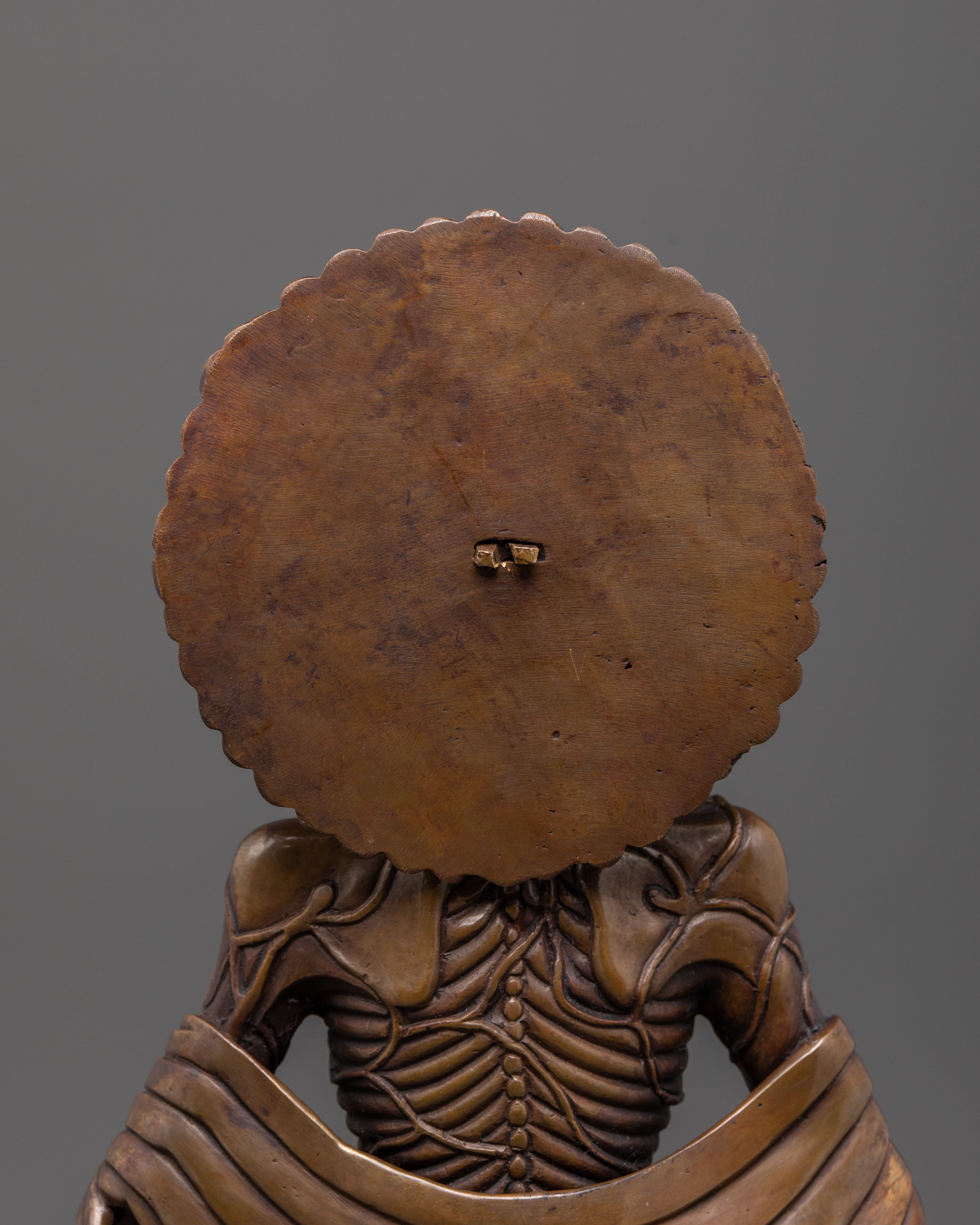 Handmade Copper Statue of Fasting Buddha | Symbol of Mindful Abstention