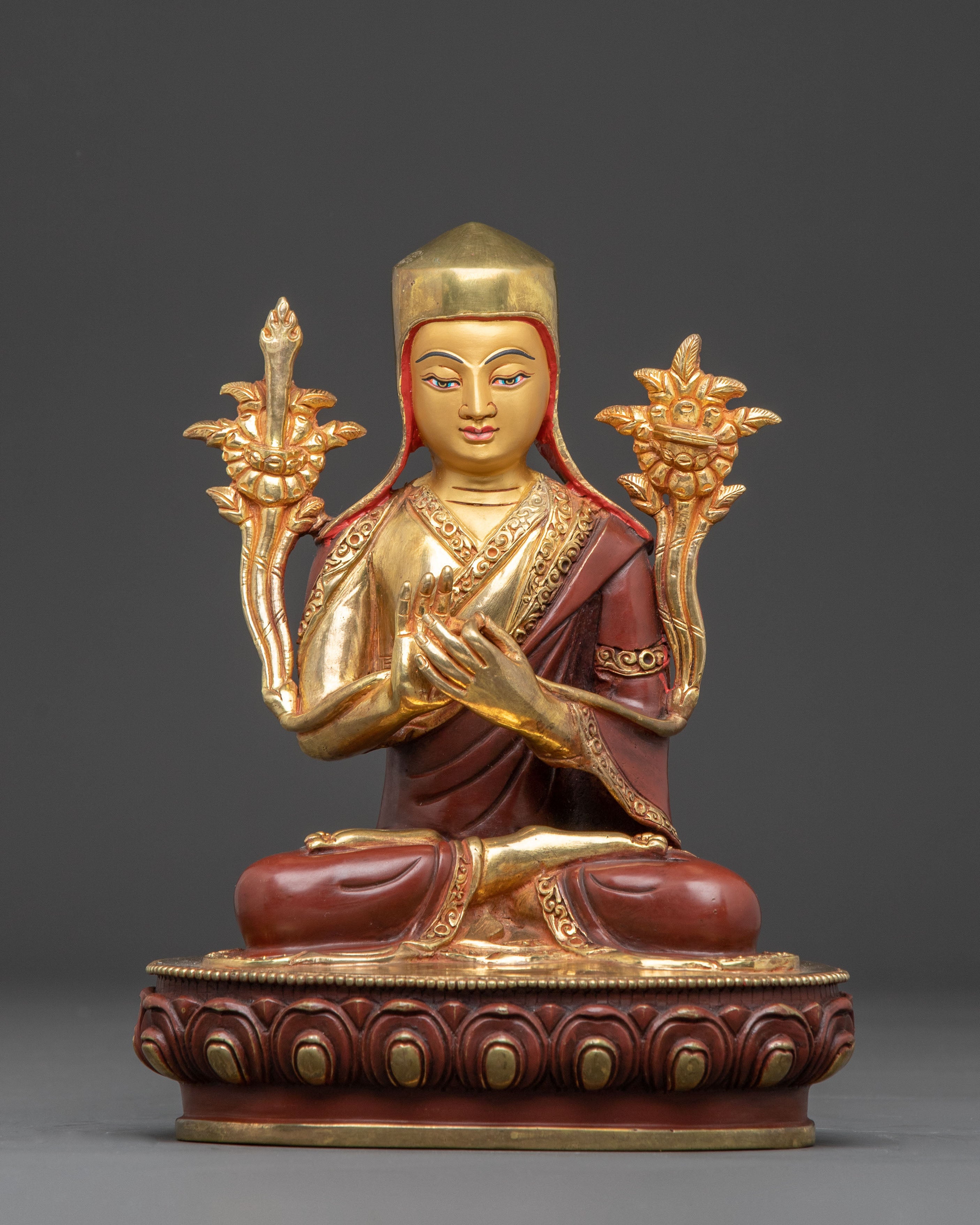Revered Sakya Masters Statue Set | Traditional Himalayan Art