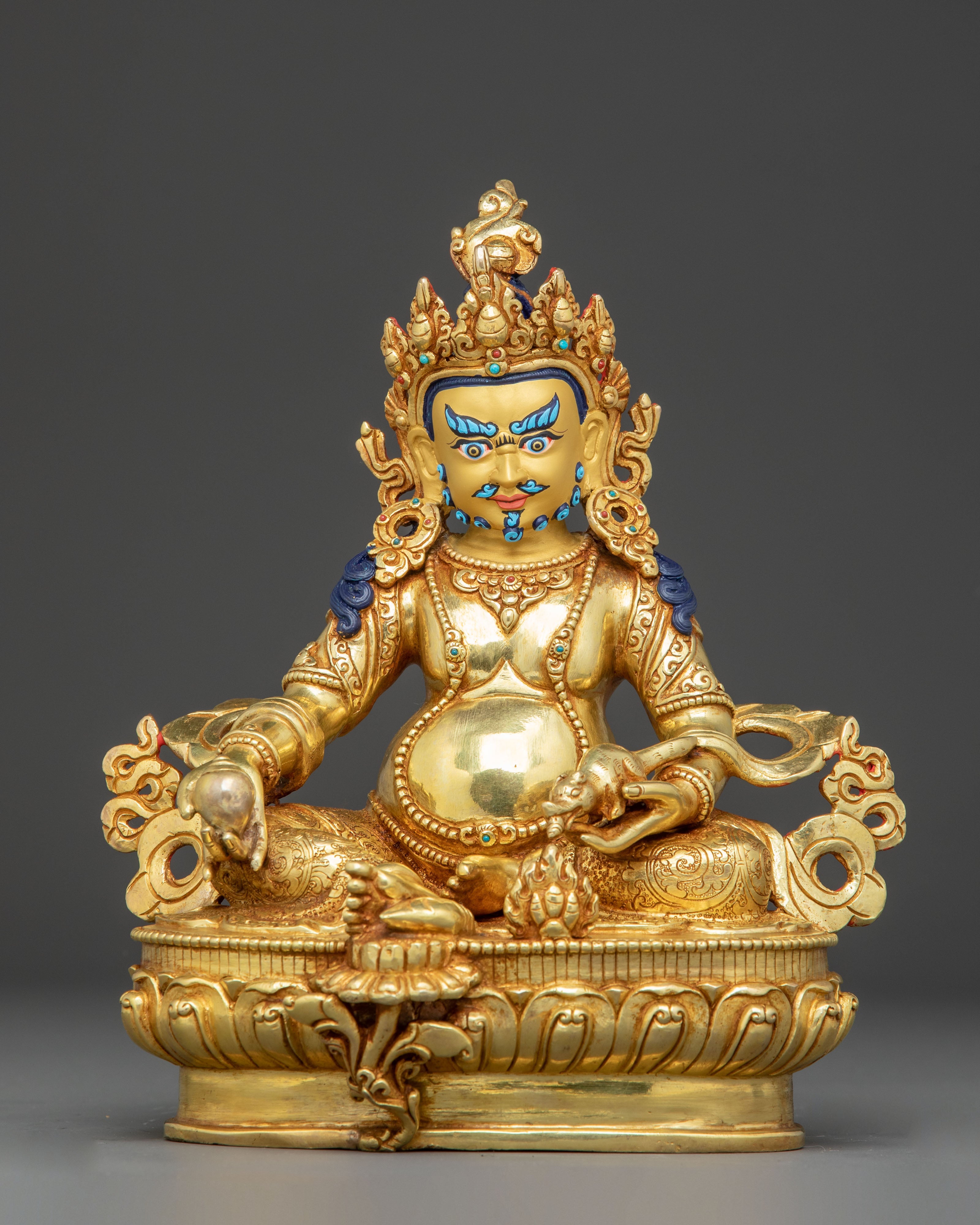 Sculpture of Dzambhala: Buddhist Wealth Icon | Home Altar Decor