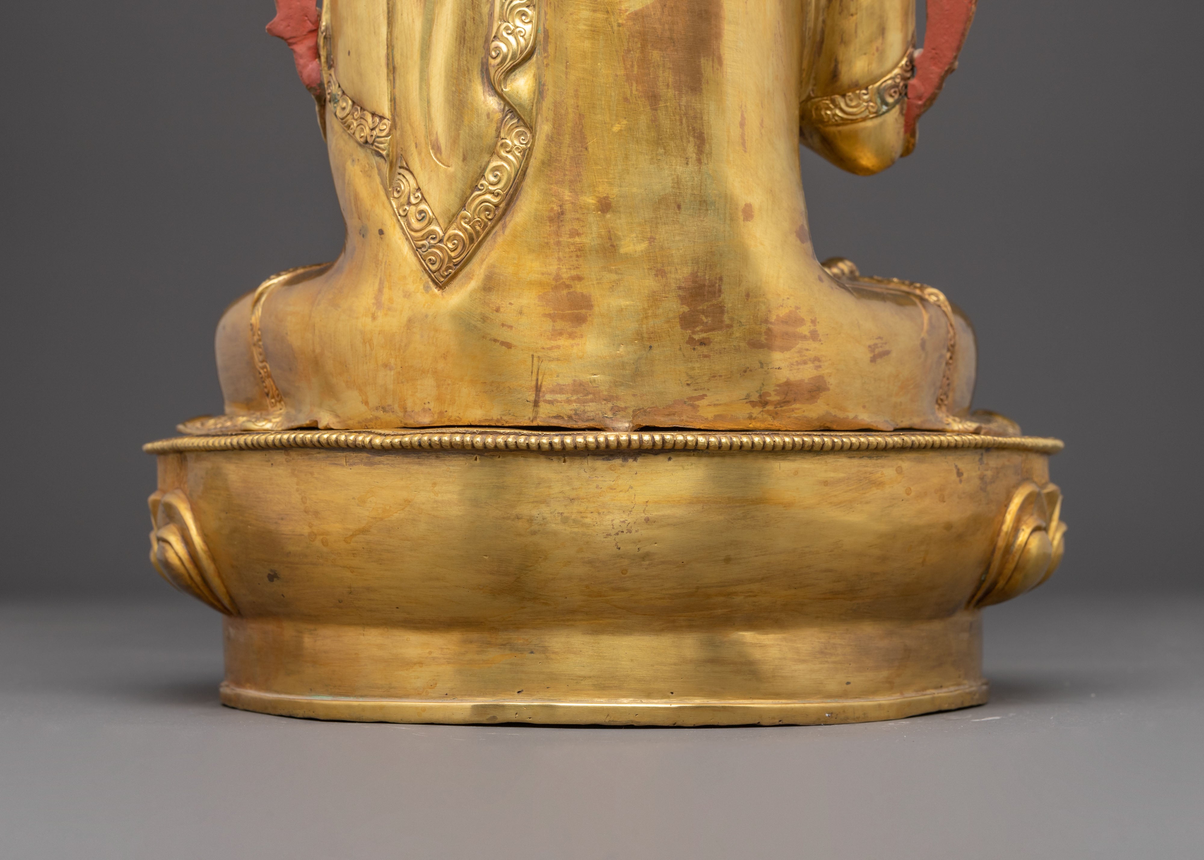 Traditional Statue of Tshongkhapa and His Disciples | Tibetan Master and Followers