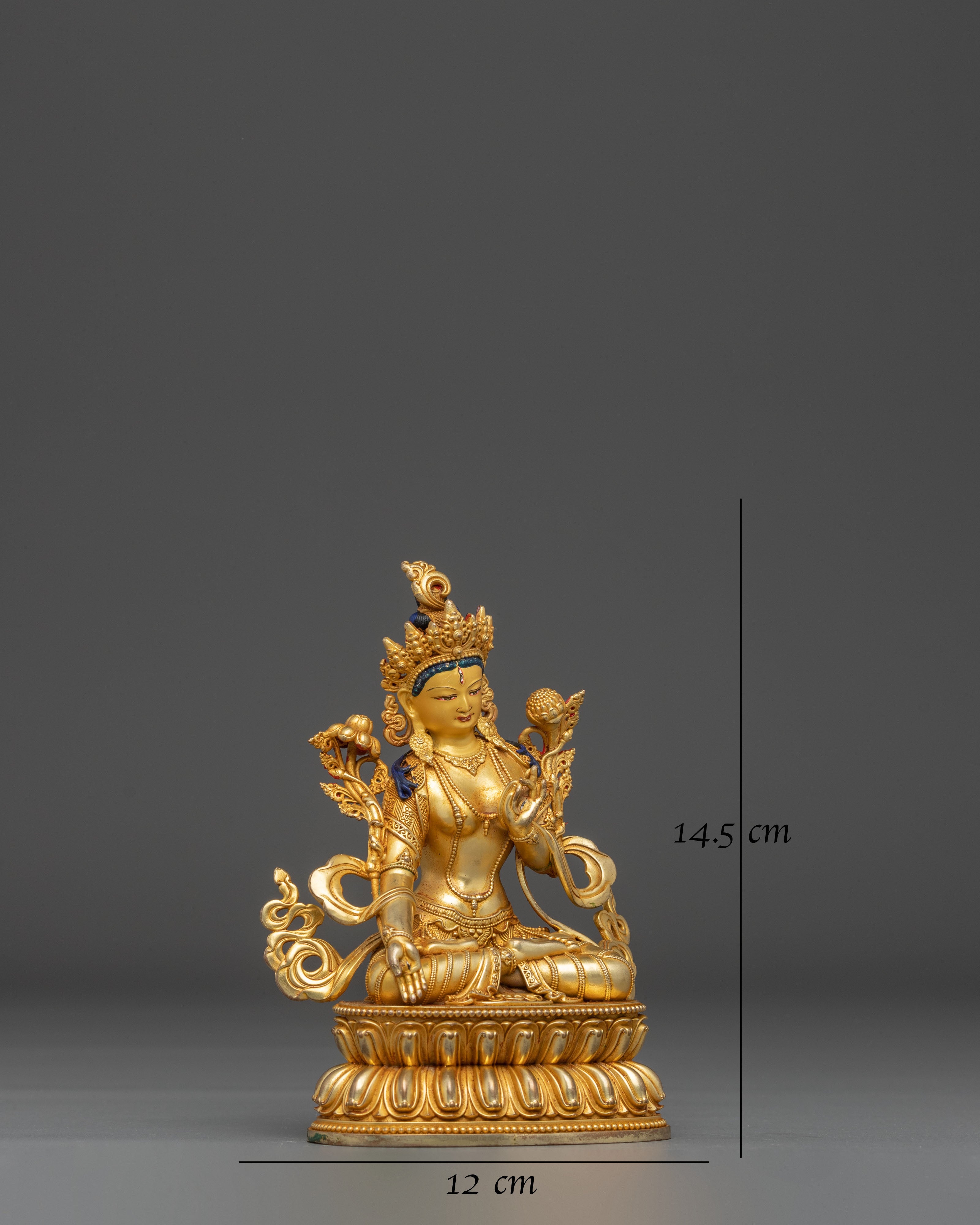 Handmade White Tara Statue: Goddess of Longevity and Healing