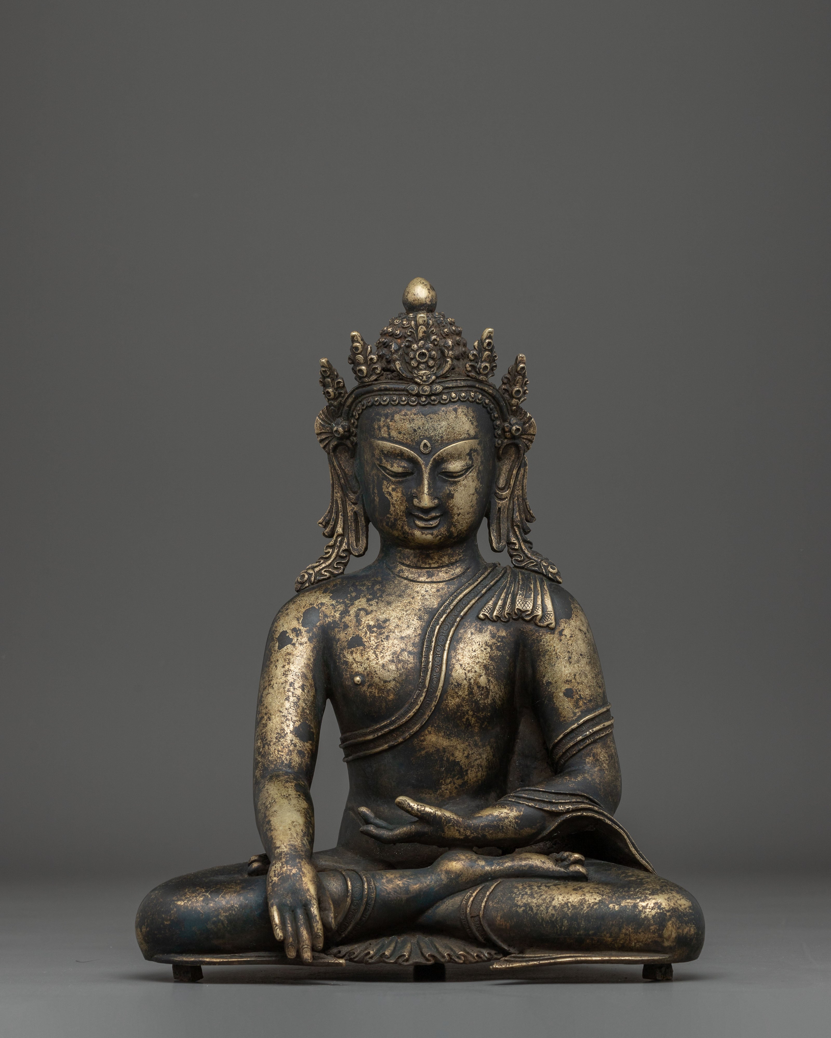 Handmade Statue of Seated Shakyamuni Buddha 