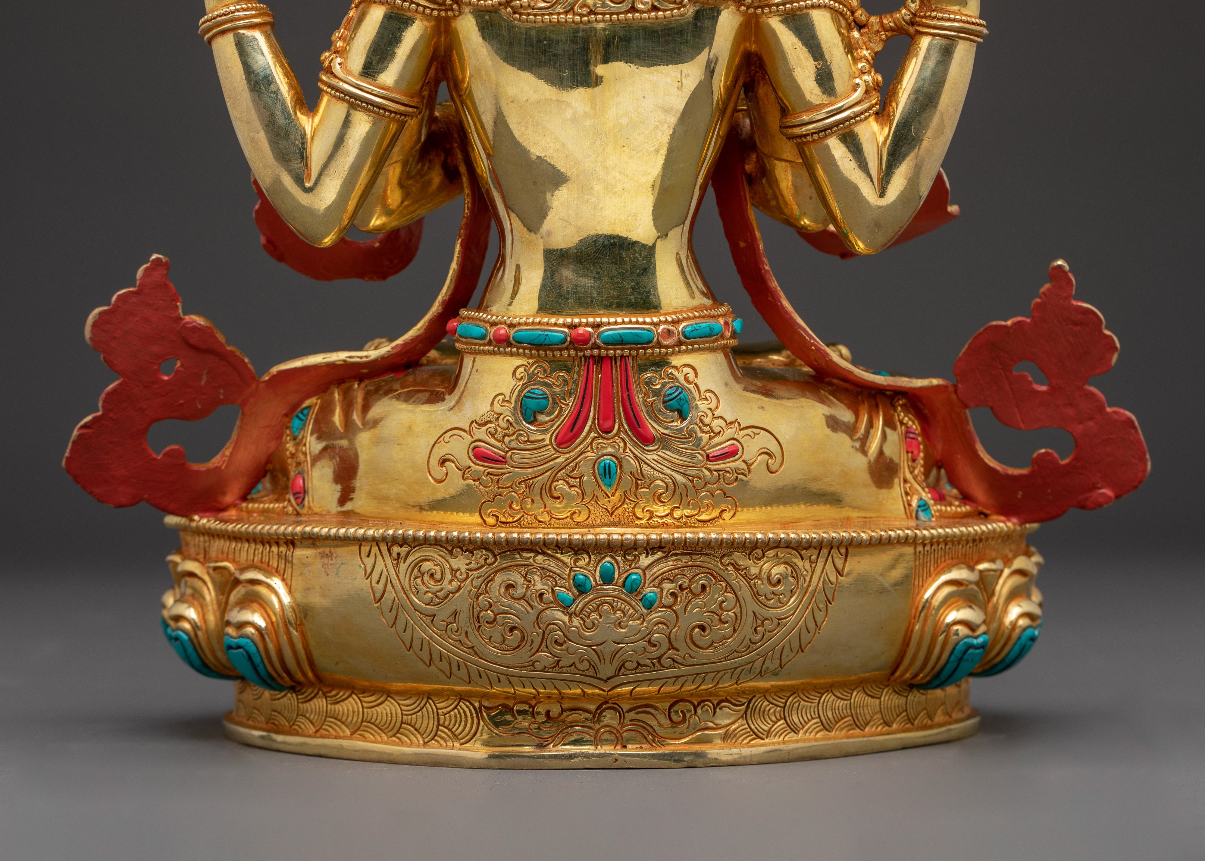 Handcrafted Statue of Four Armed Chenrezig | Avalokiteshvara