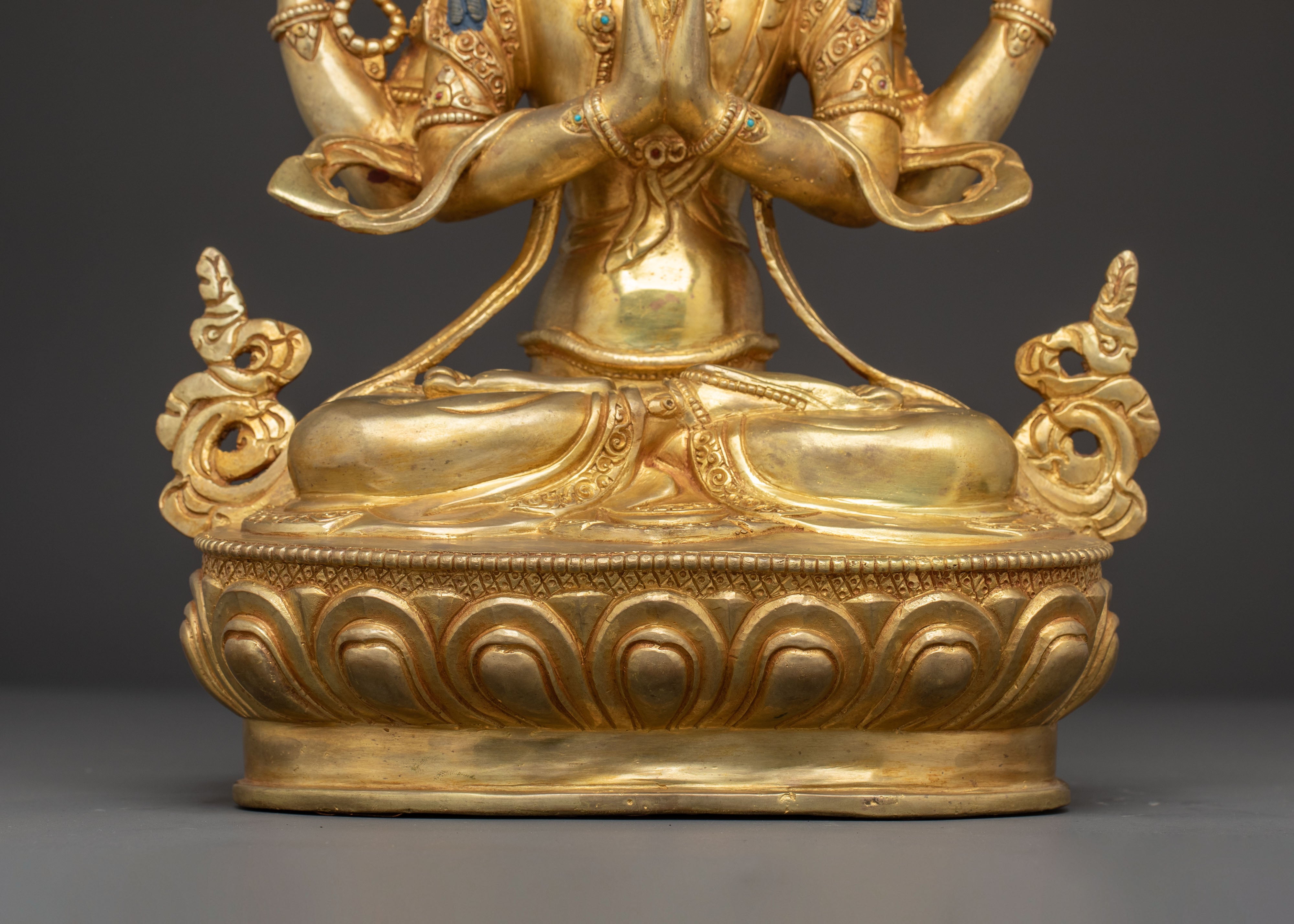 Golden Chenrezig Artwork: Lord of Compassion