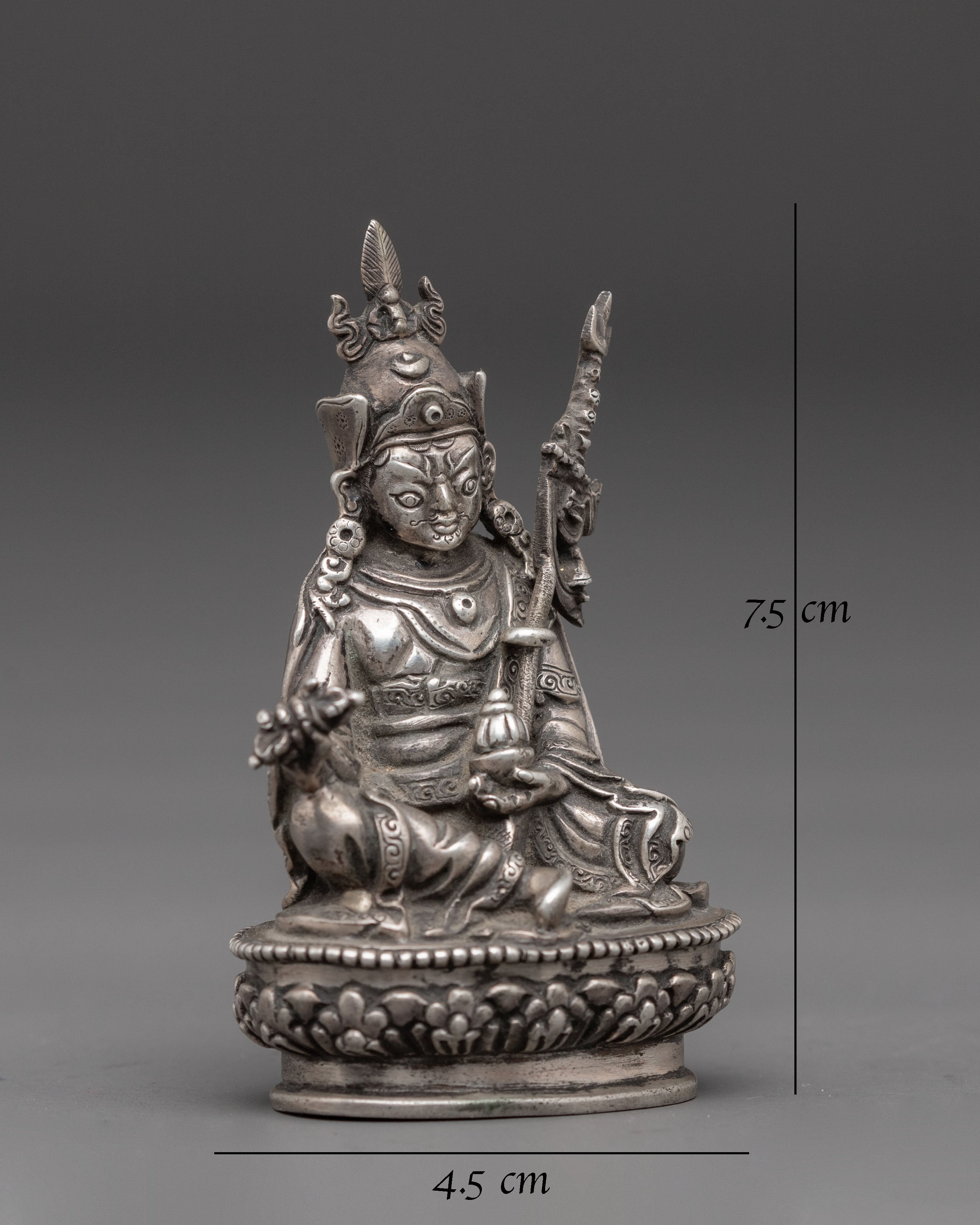 Silver Statue of Padmasambhava 