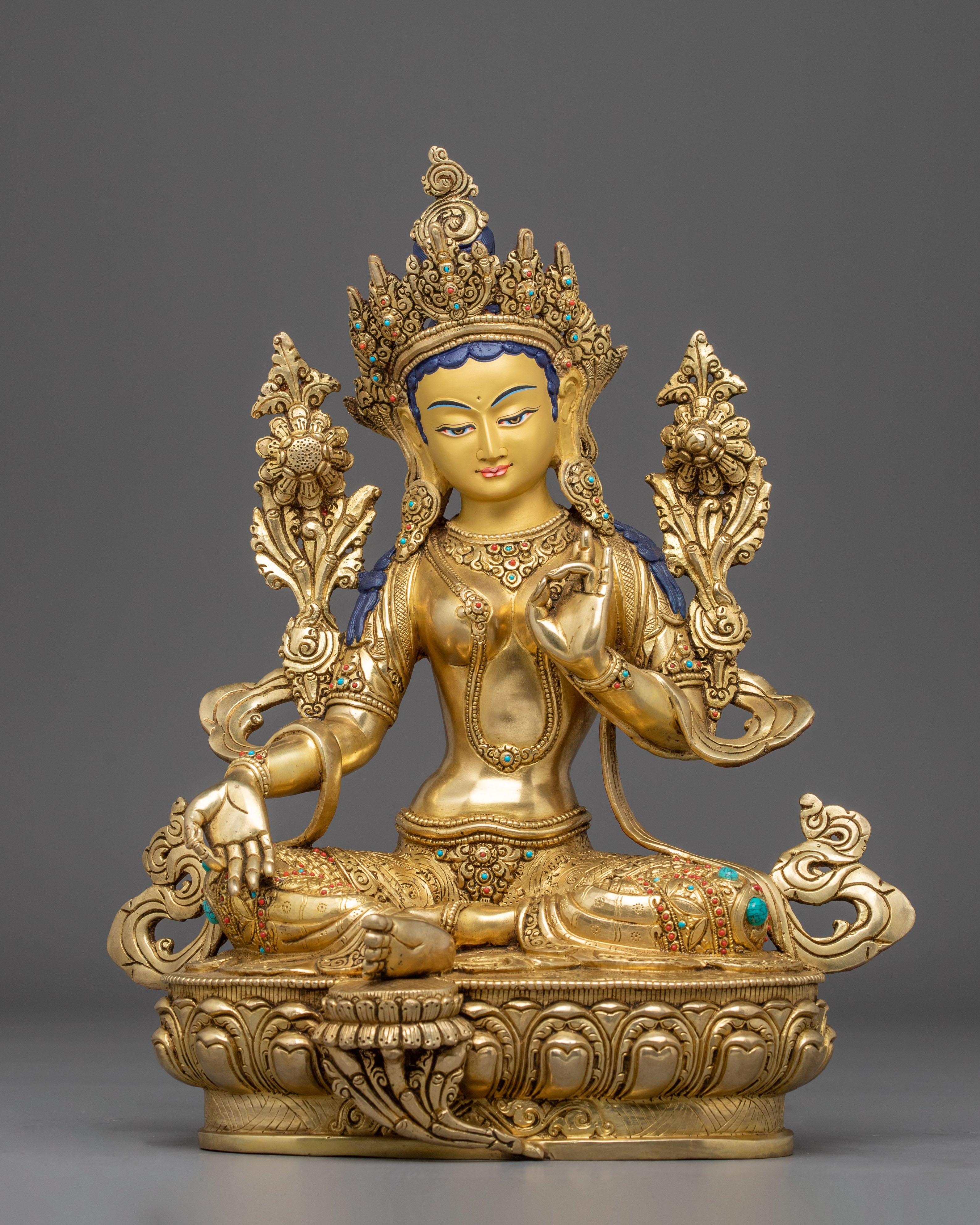 Green Tara Protector Deity Nepali Handcrafted Figurine | Mother of Liberation