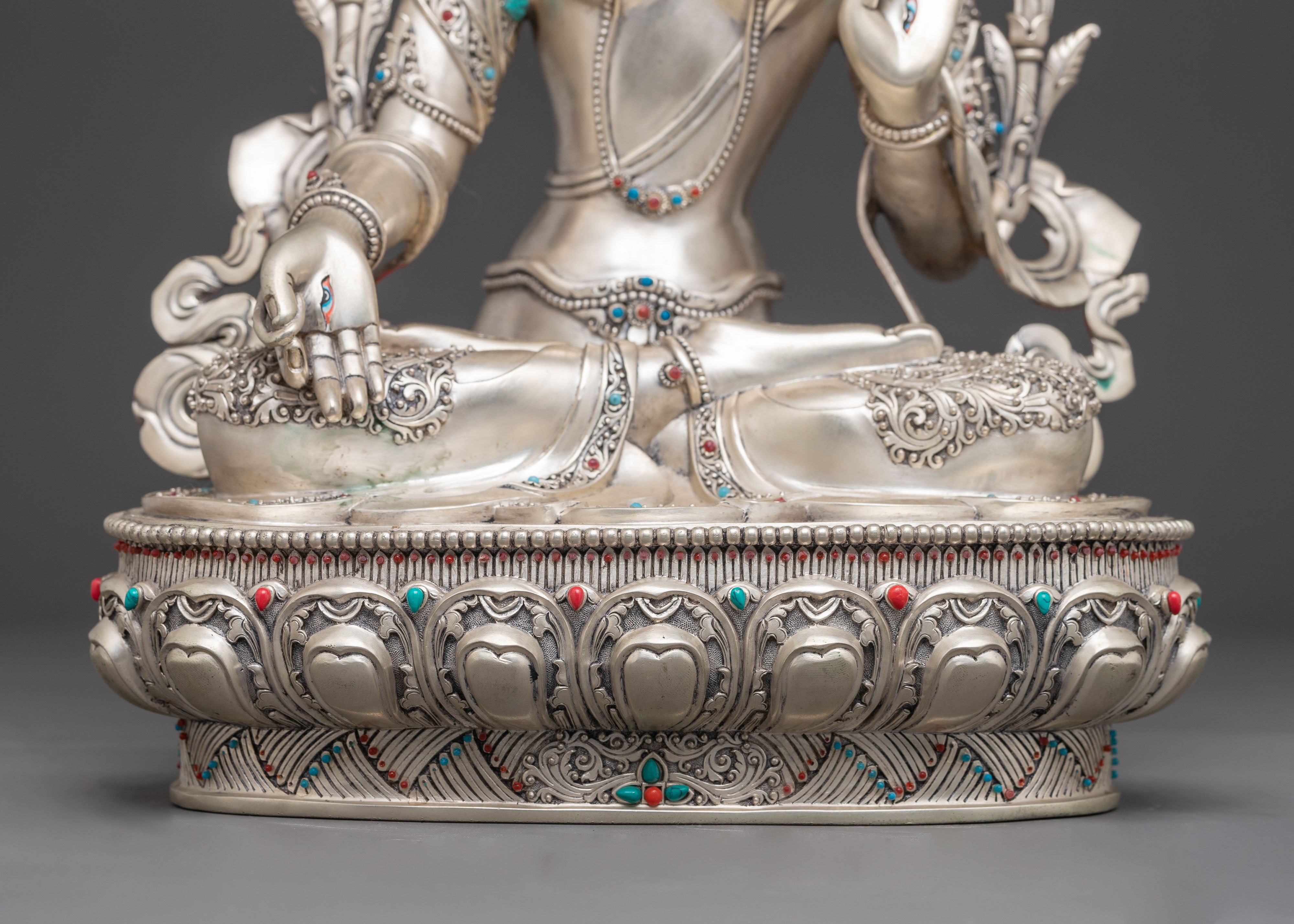 White Tara Figurine: Tibetan Healing Deity | Meditation & Altar Decor