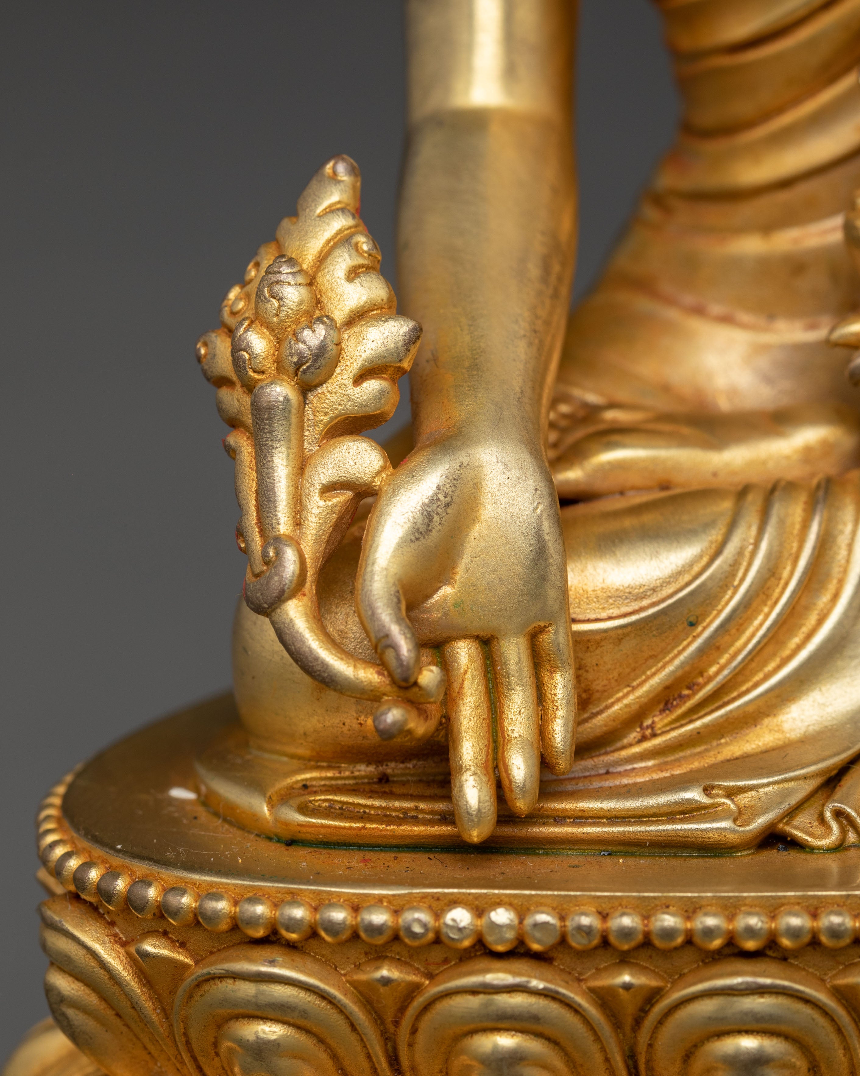 Machine-Made Copper Statue of Healing Buddha Bhaisajyaguru | Symbol of Health
