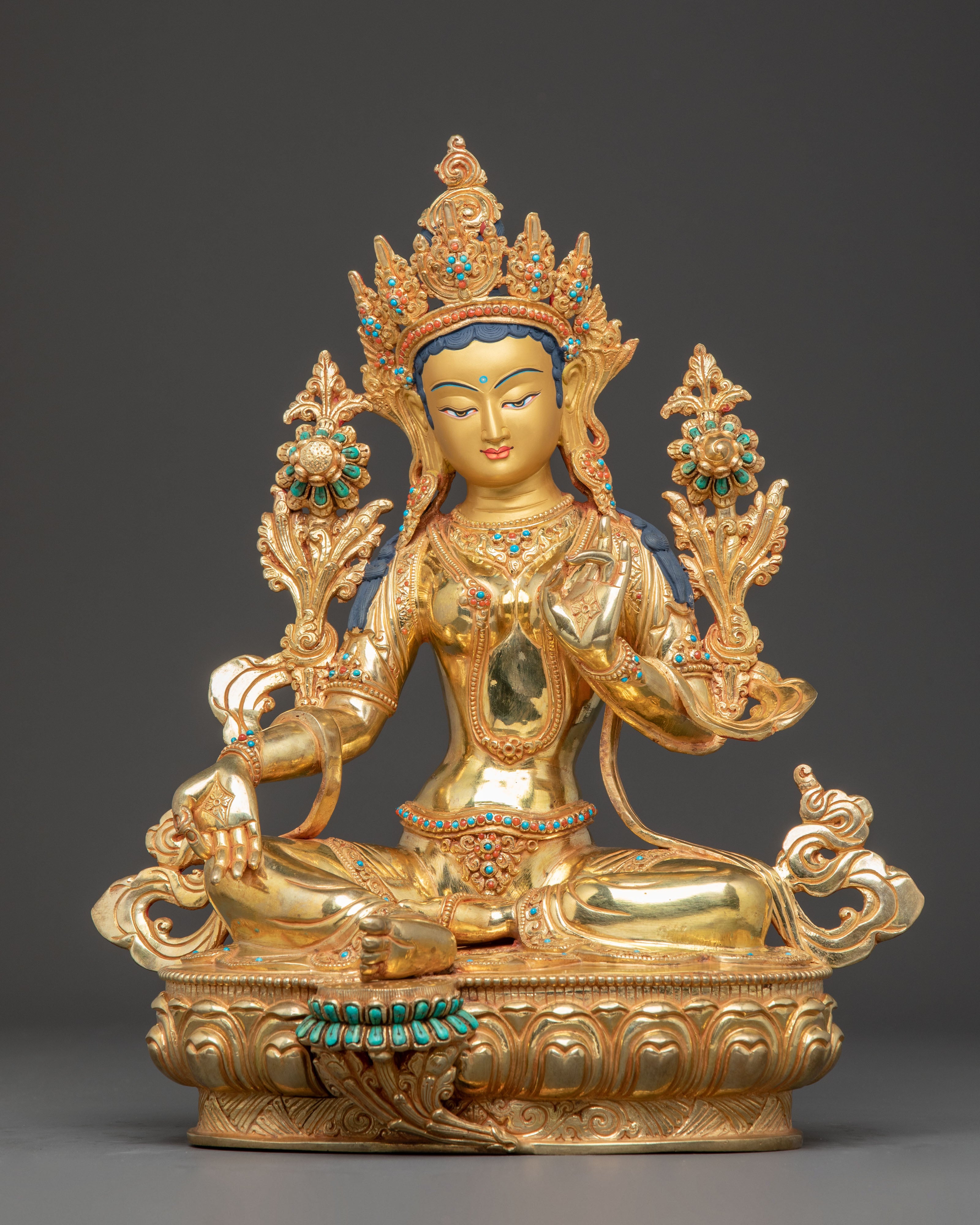 Radiant Statue of Mother Green Tara | Goddess of Compassion