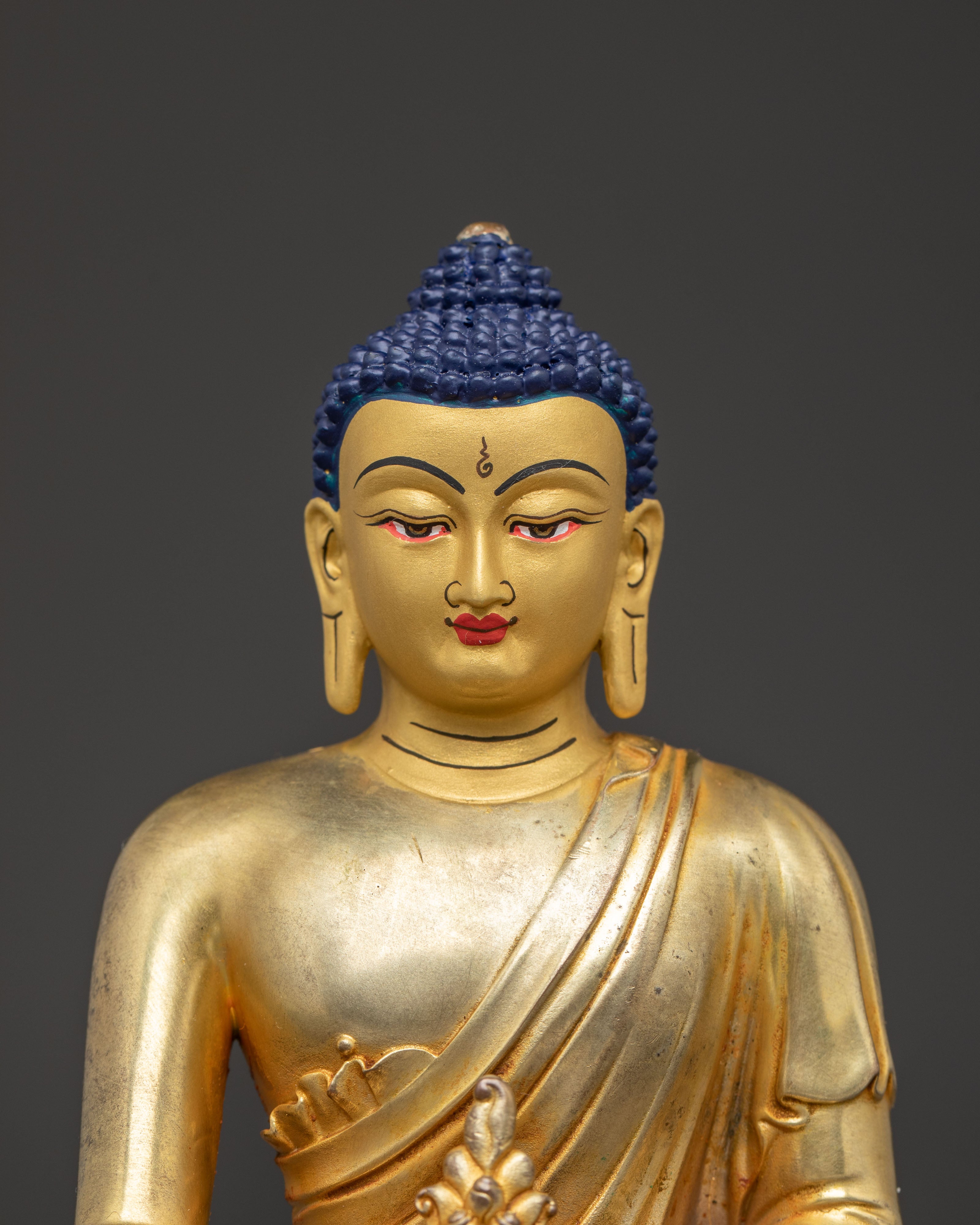 Machine-Made Copper Statue of Healing Buddha Bhaisajyaguru | Symbol of Health