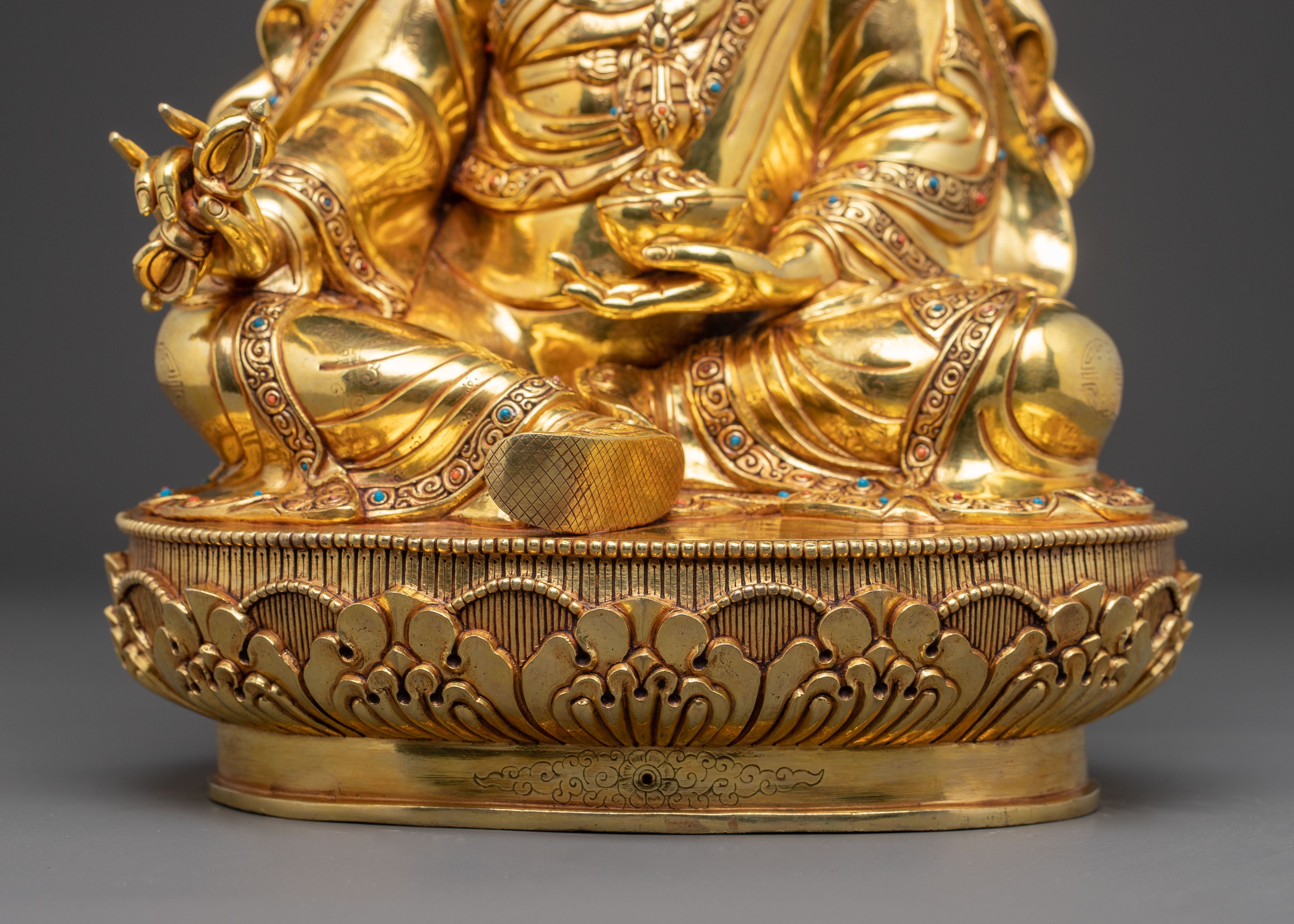 Handcrafted Radiant Statue of Guru Padmasambhava | Lotus-Born Master