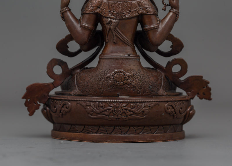 Traditional Statue of Bodhisattva of Compassion Avalokiteshvara | Symbol of Mercy