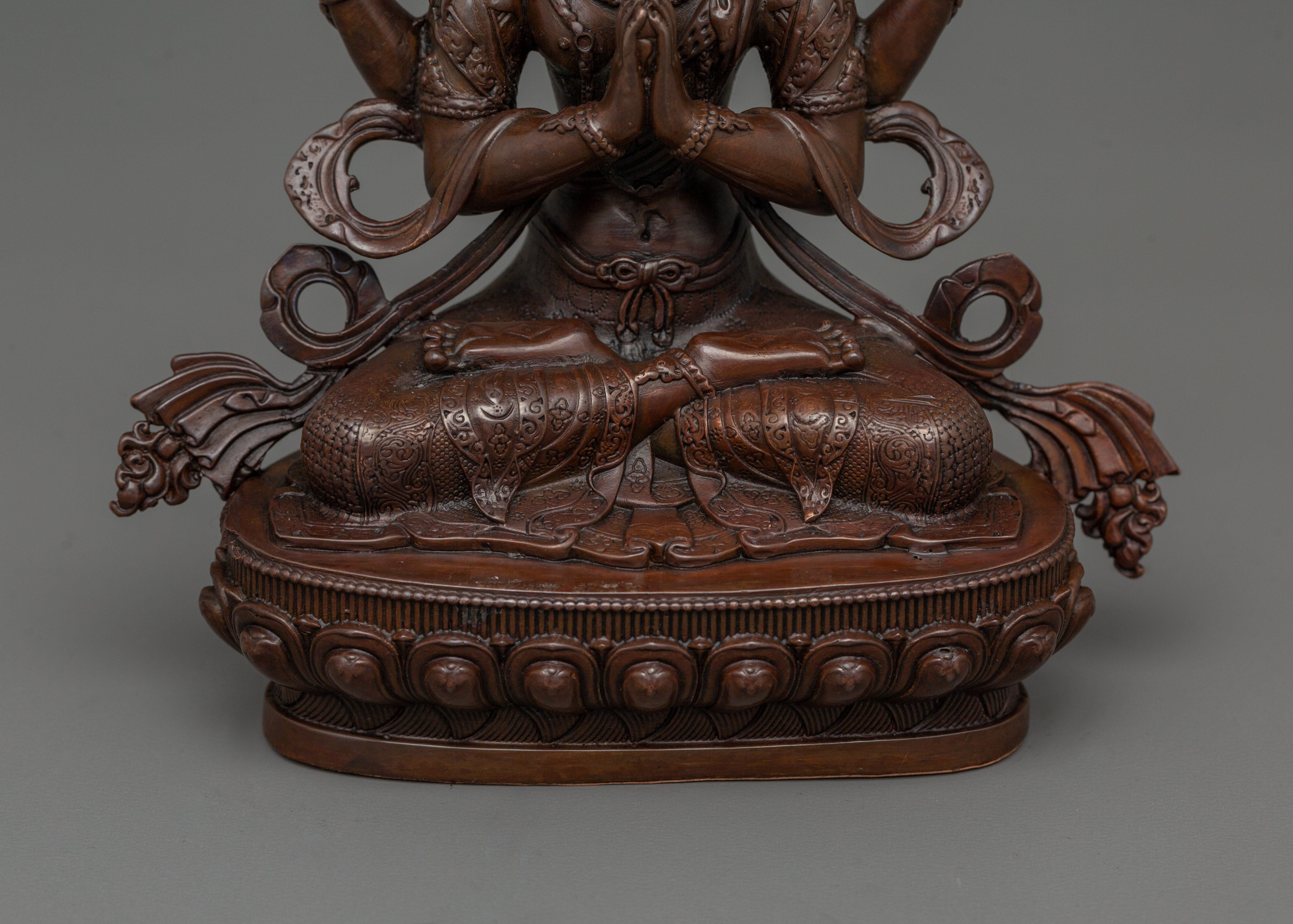 Traditional Statue of Bodhisattva of Compassion Avalokiteshvara | Symbol of Mercy