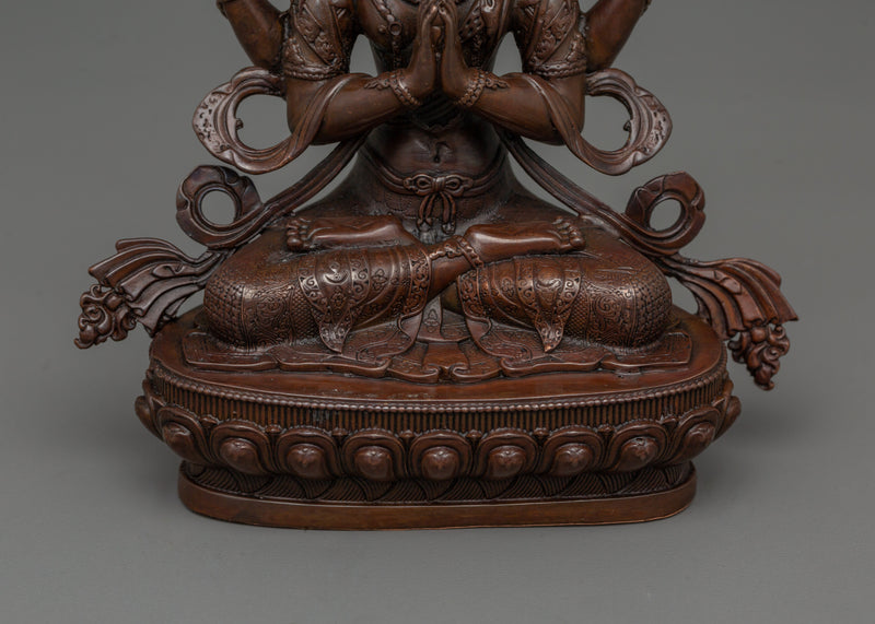 Traditional Statue of Bodhisattva of Compassion Avalokiteshvara | Symbol of Mercy
