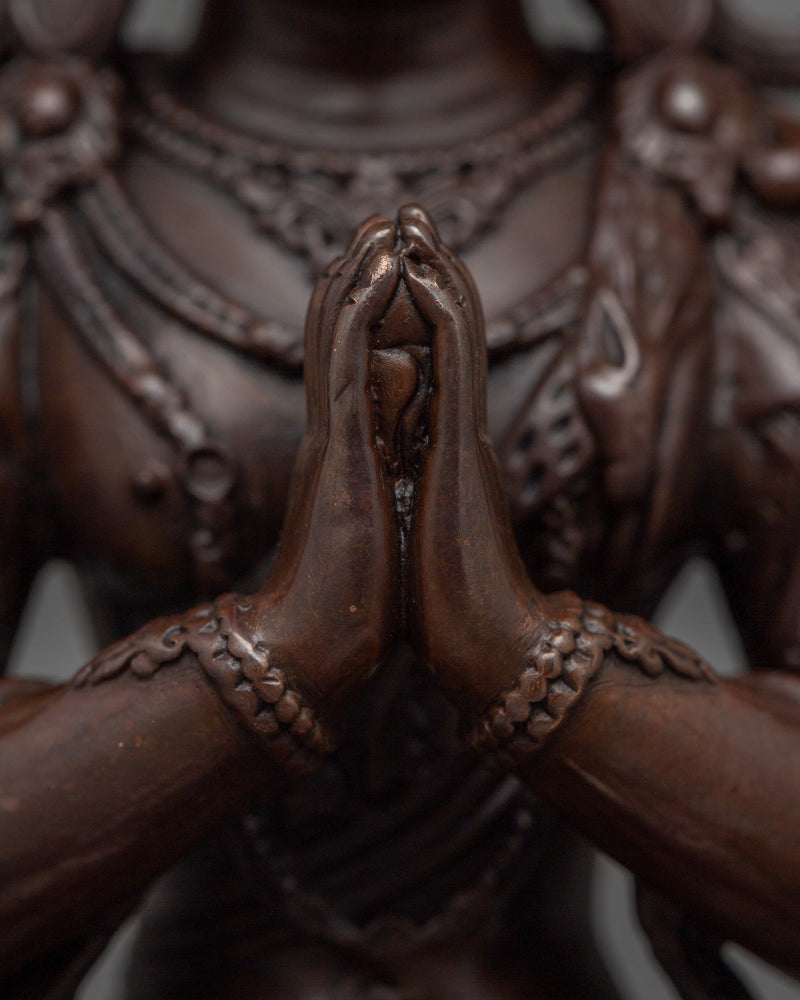 Traditional Statue of Bodhisattva of Compassion Avalokiteshvara | Symbol of Mercy