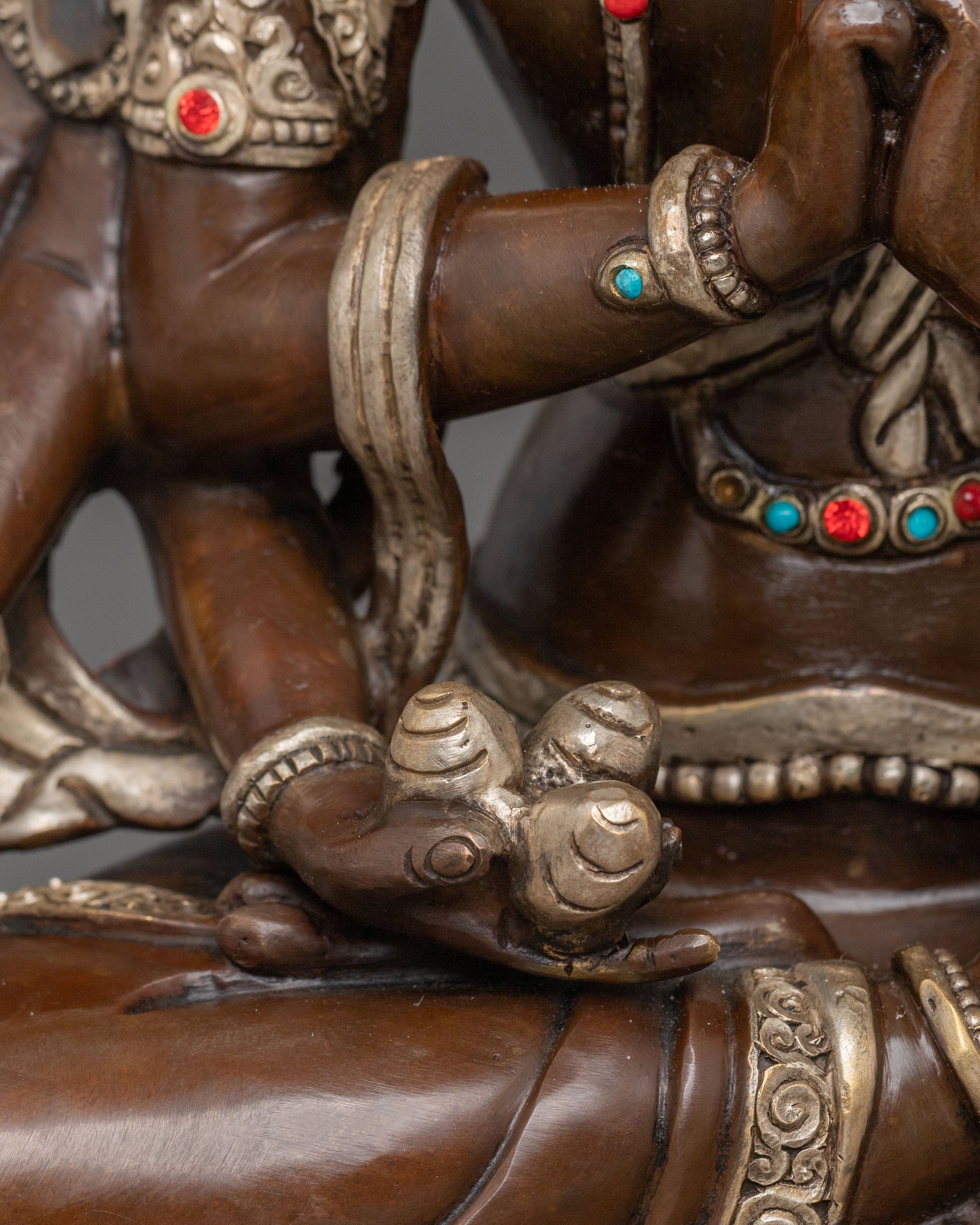 Chundi Sacred Statue: Handcrafted Oxidized Copper