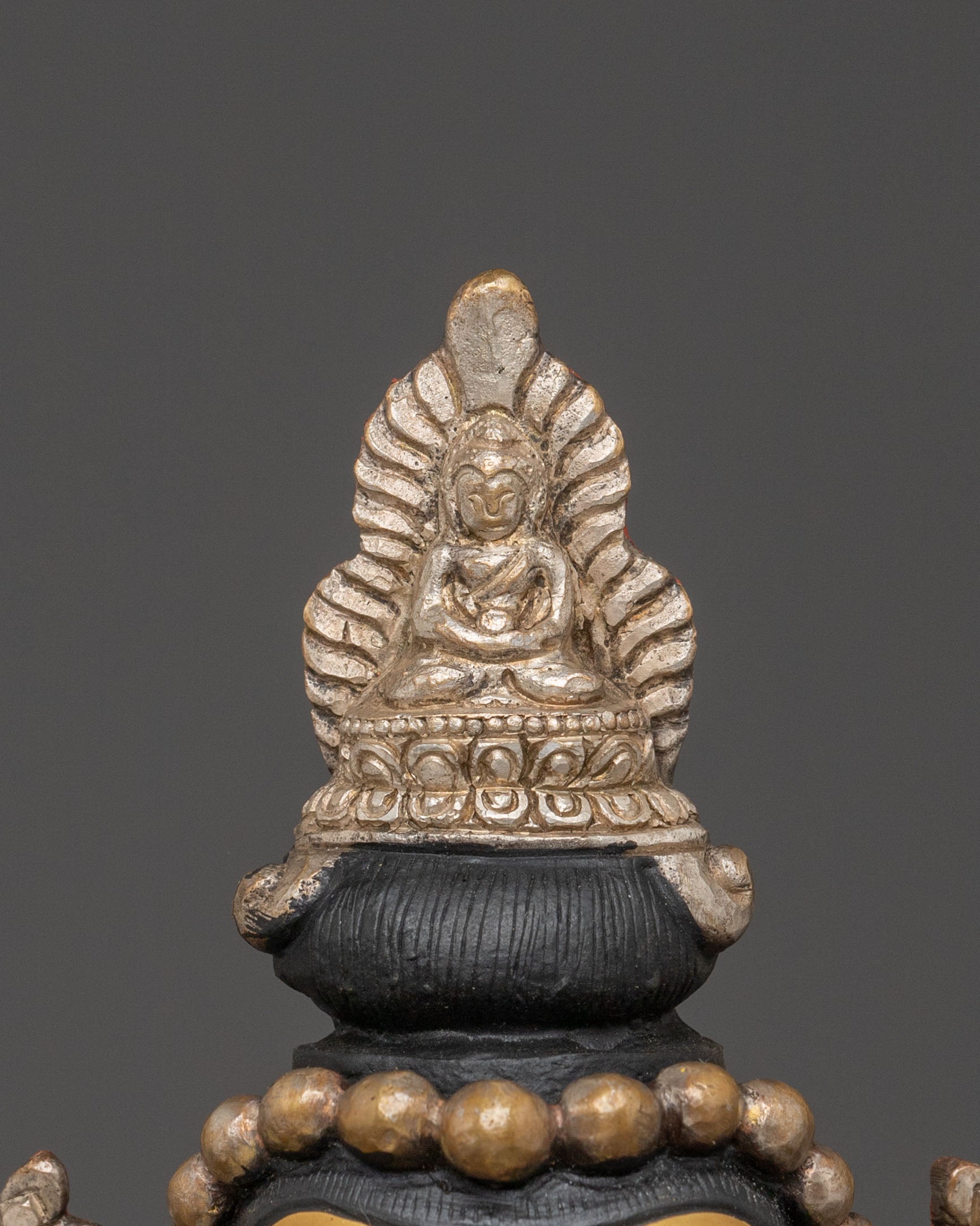 Chundi Sacred Statue: Handcrafted Oxidized Copper